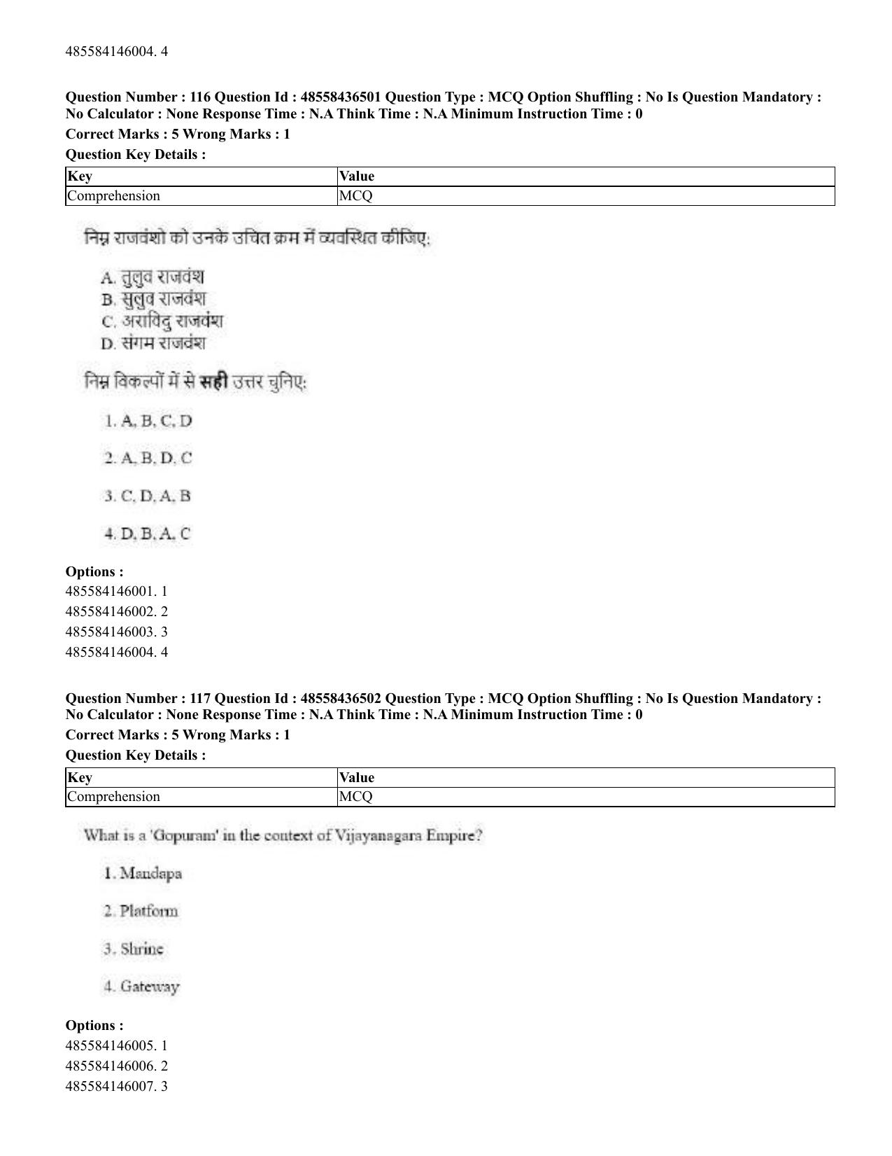 CUET 2023 English Hindi Shift 3 Question Papers  - Page 141