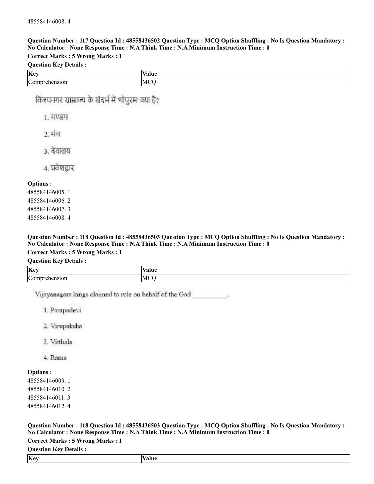 CUET 2023 English Hindi Shift 3 Question Papers  - Page 142