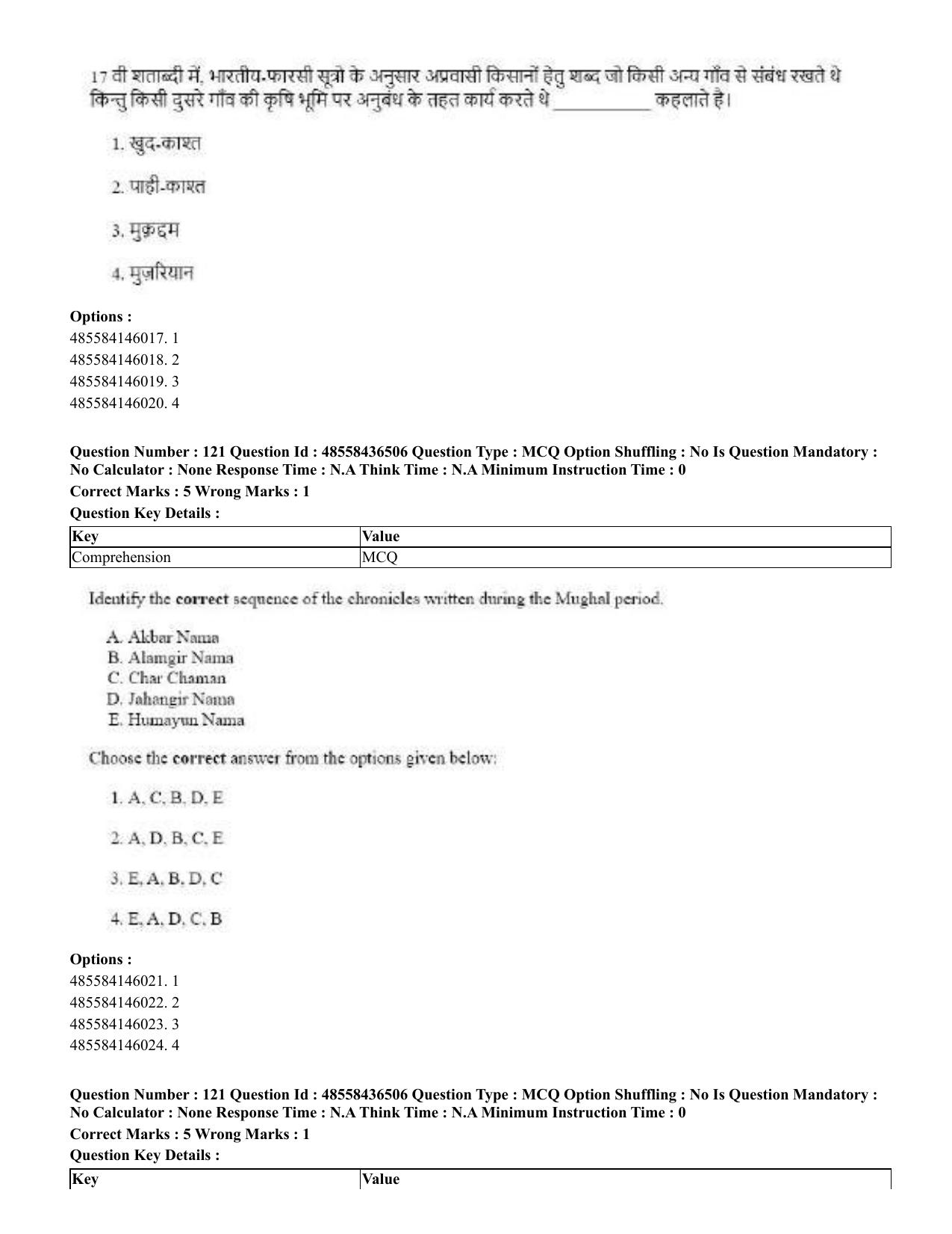 CUET 2023 English Hindi Shift 3 Question Papers  - Page 145