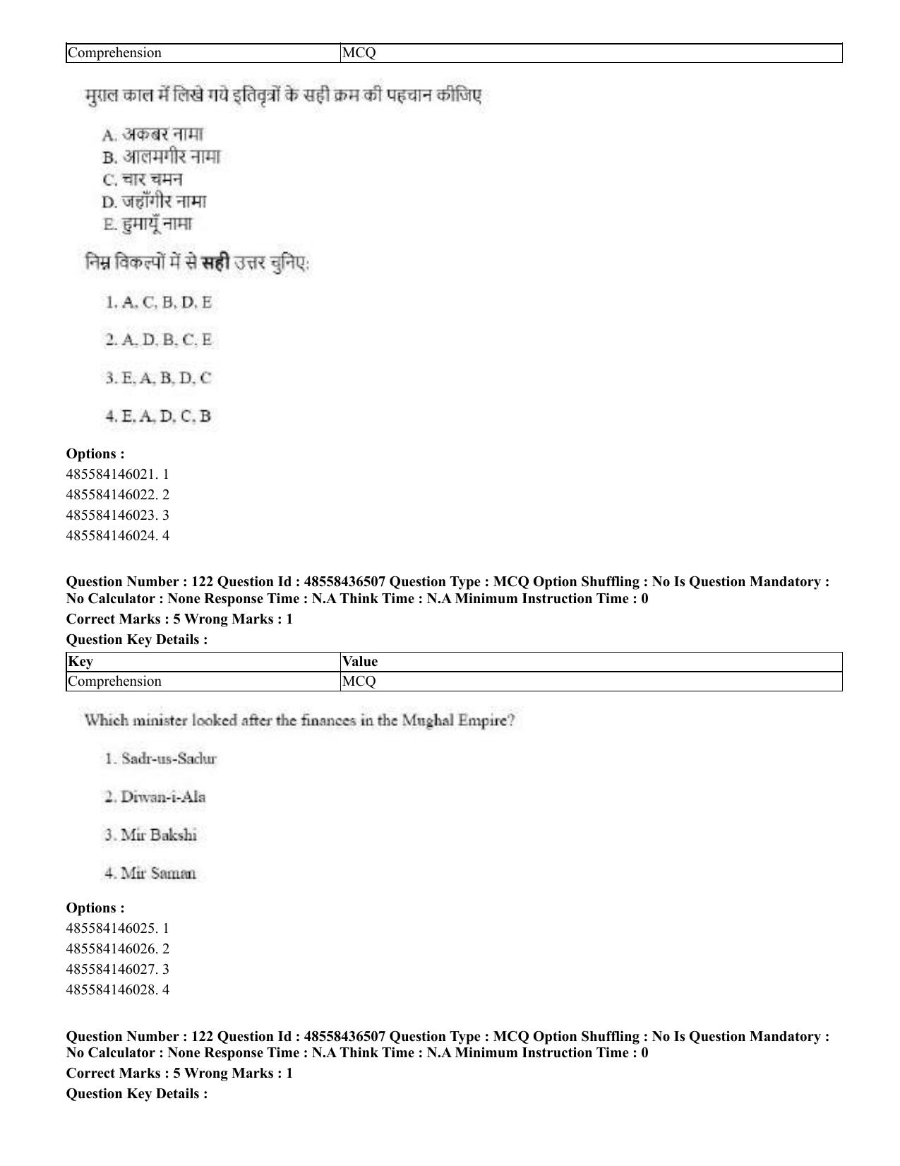 CUET 2023 English Hindi Shift 3 Question Papers  - Page 146