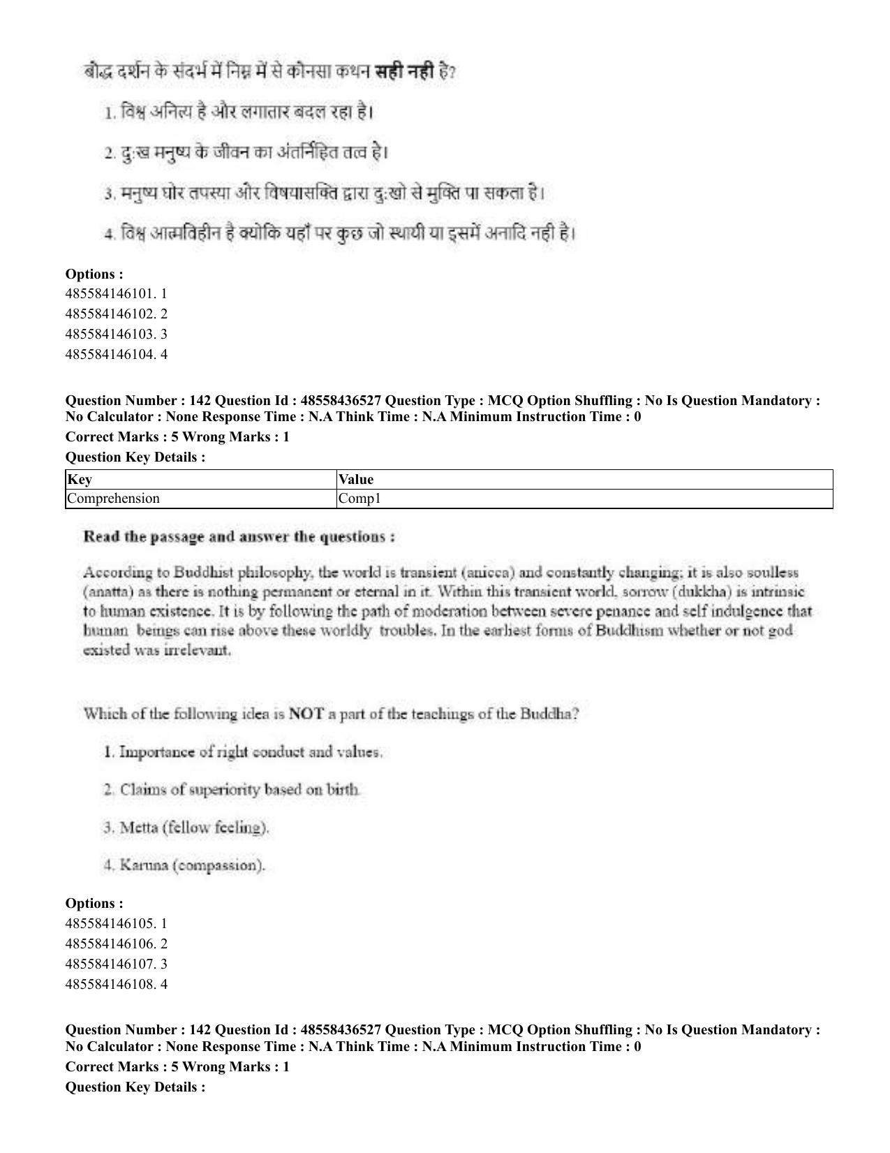 CUET 2023 English Hindi Shift 3 Question Papers  - Page 168
