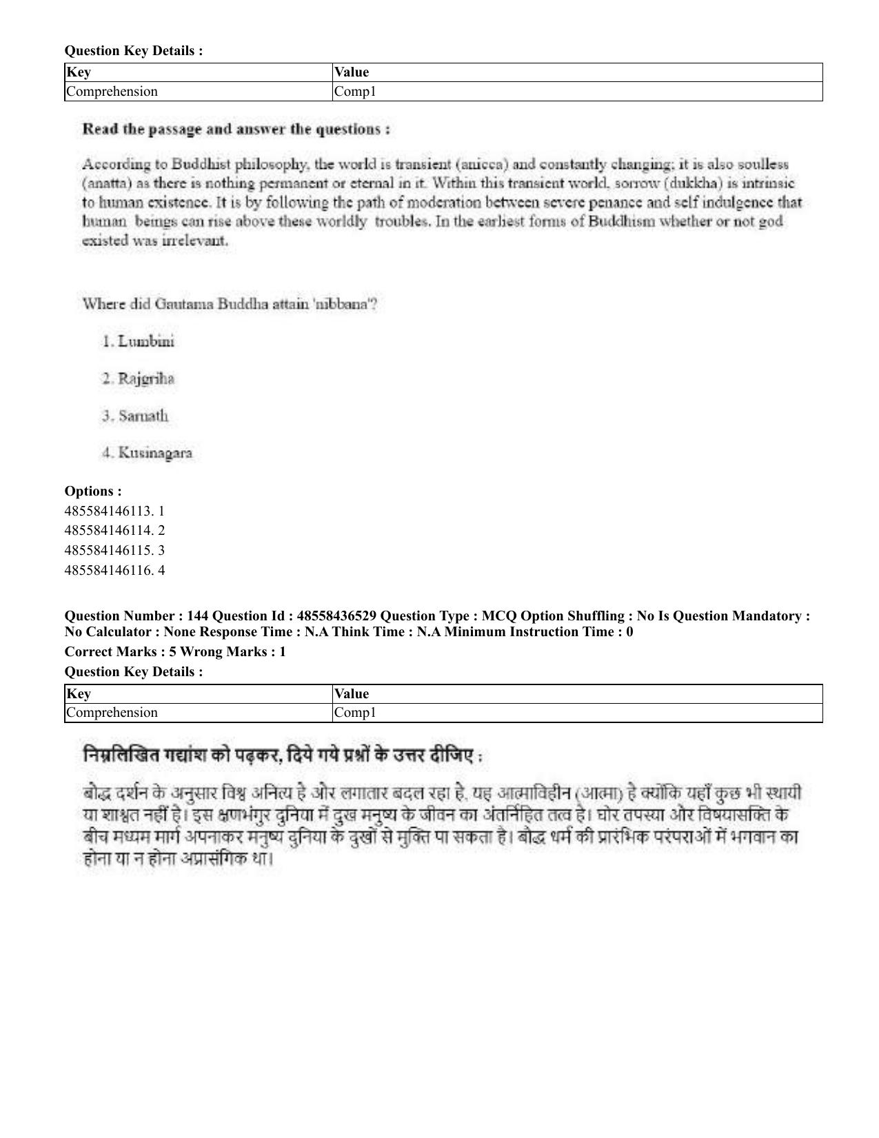 CUET 2023 English Hindi Shift 3 Question Papers  - Page 171
