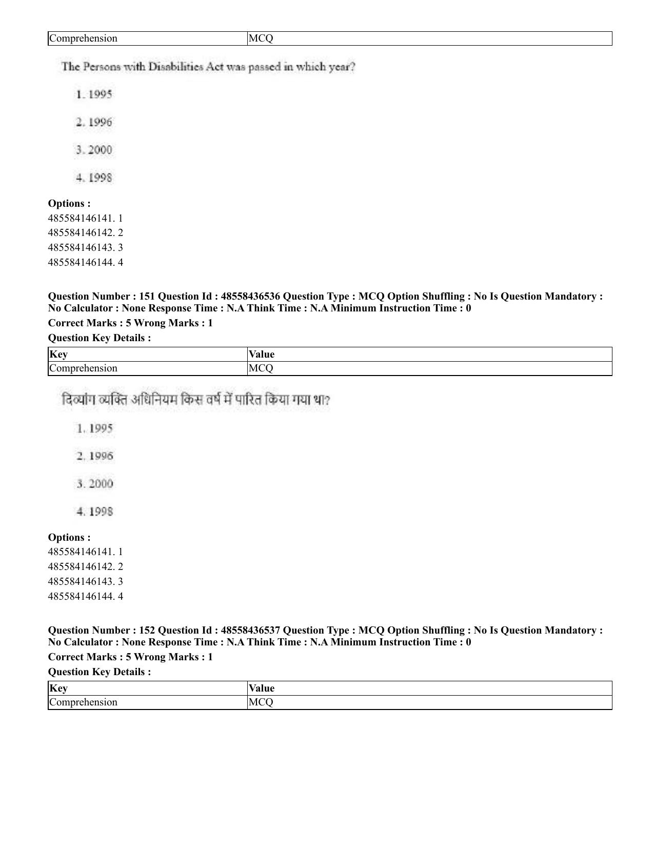 CUET 2023 English Hindi Shift 3 Question Papers  - Page 182