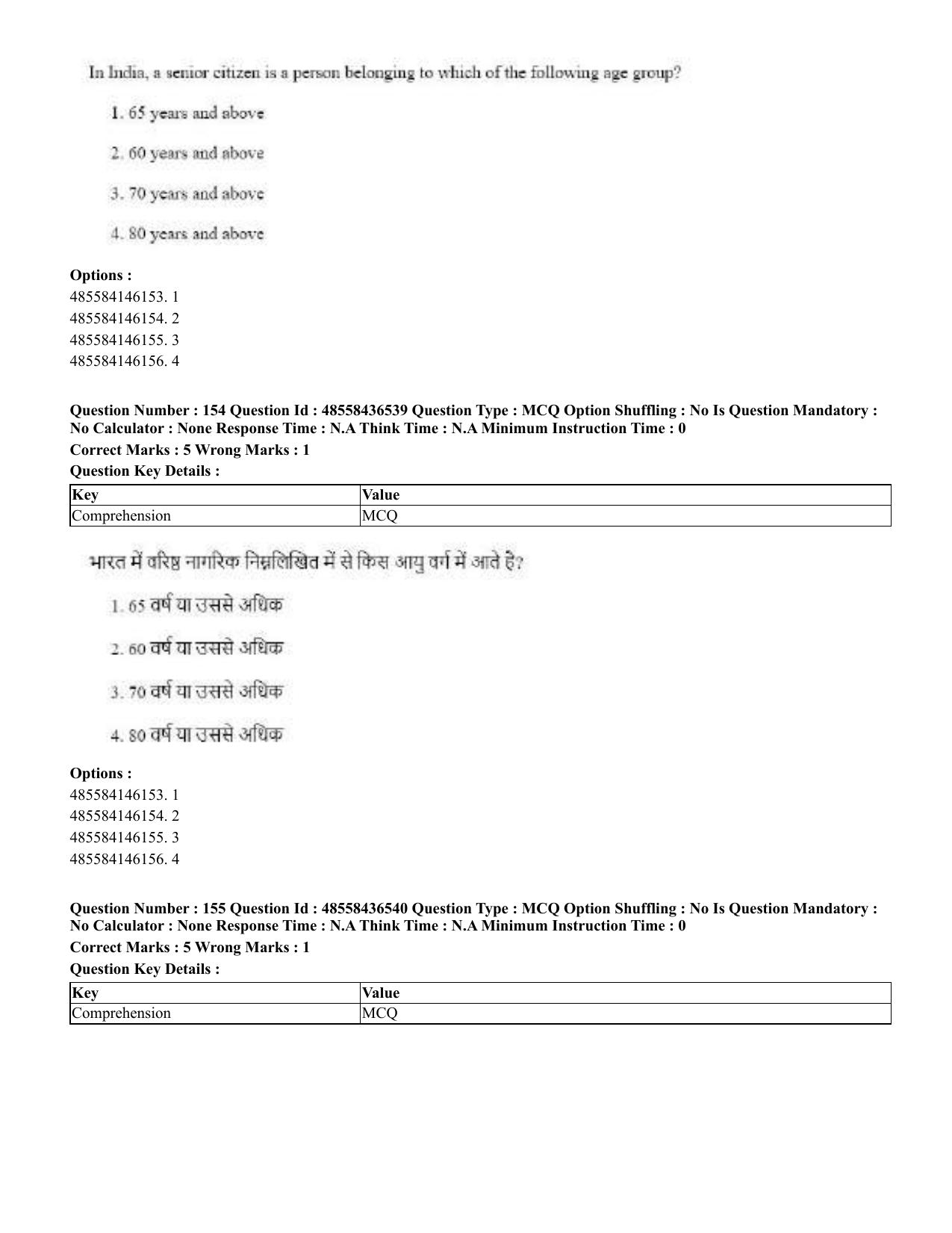 CUET 2023 English Hindi Shift 3 Question Papers  - Page 185