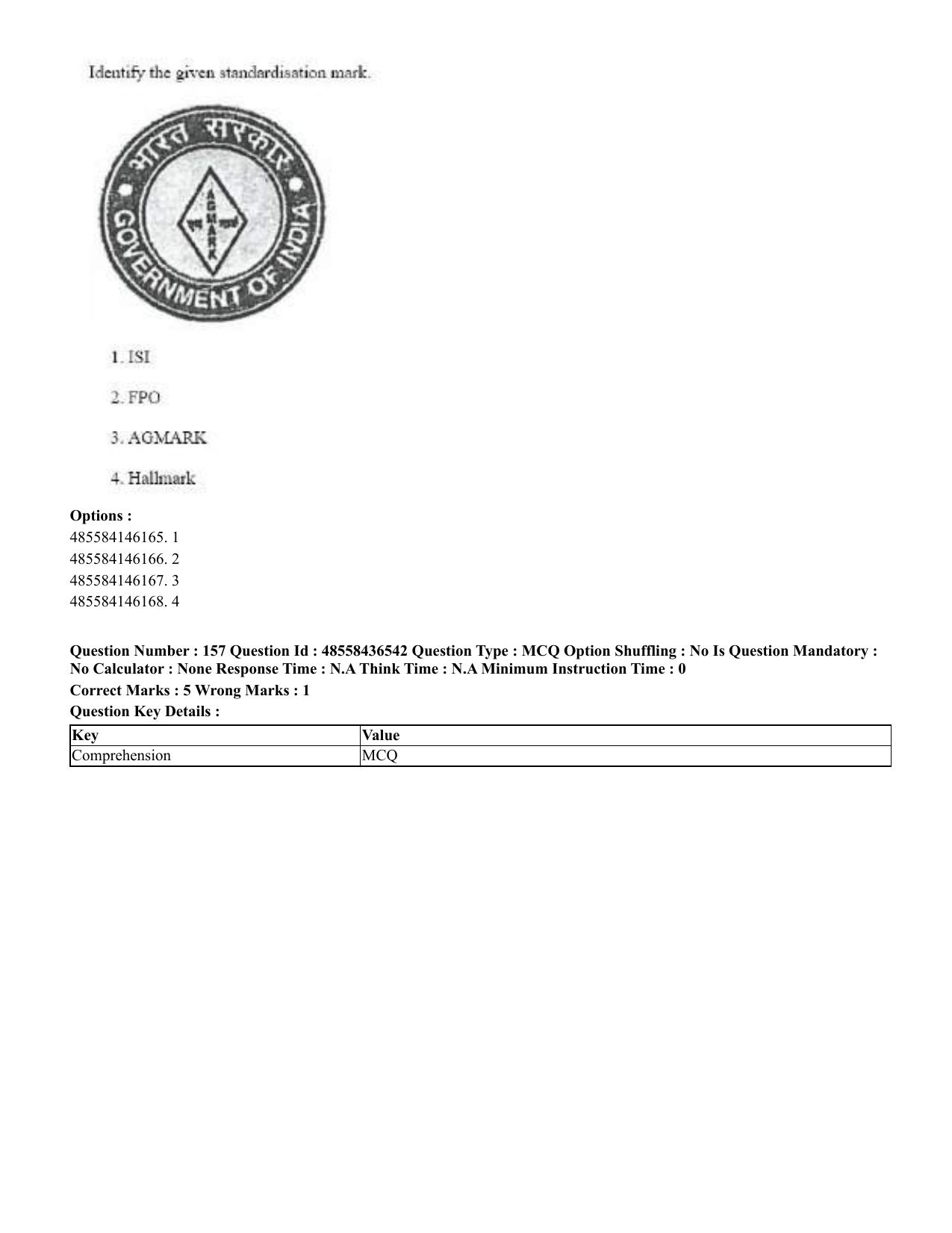 CUET 2023 English Hindi Shift 3 Question Papers  - Page 188