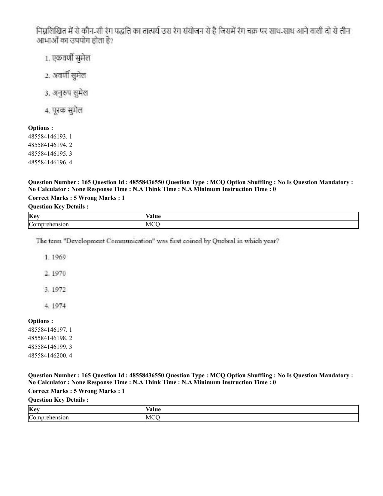 CUET 2023 English Hindi Shift 3 Question Papers  - Page 196