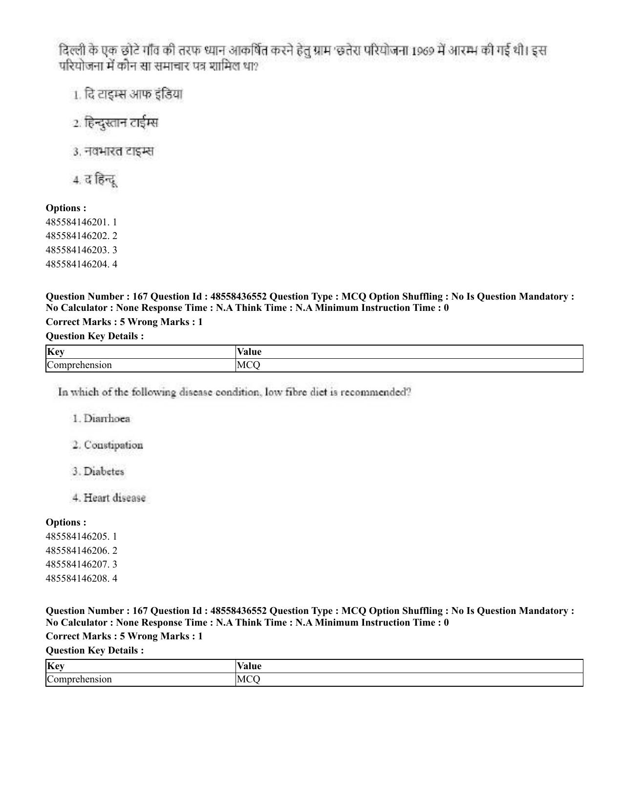 CUET 2023 English Hindi Shift 3 Question Papers  - Page 198