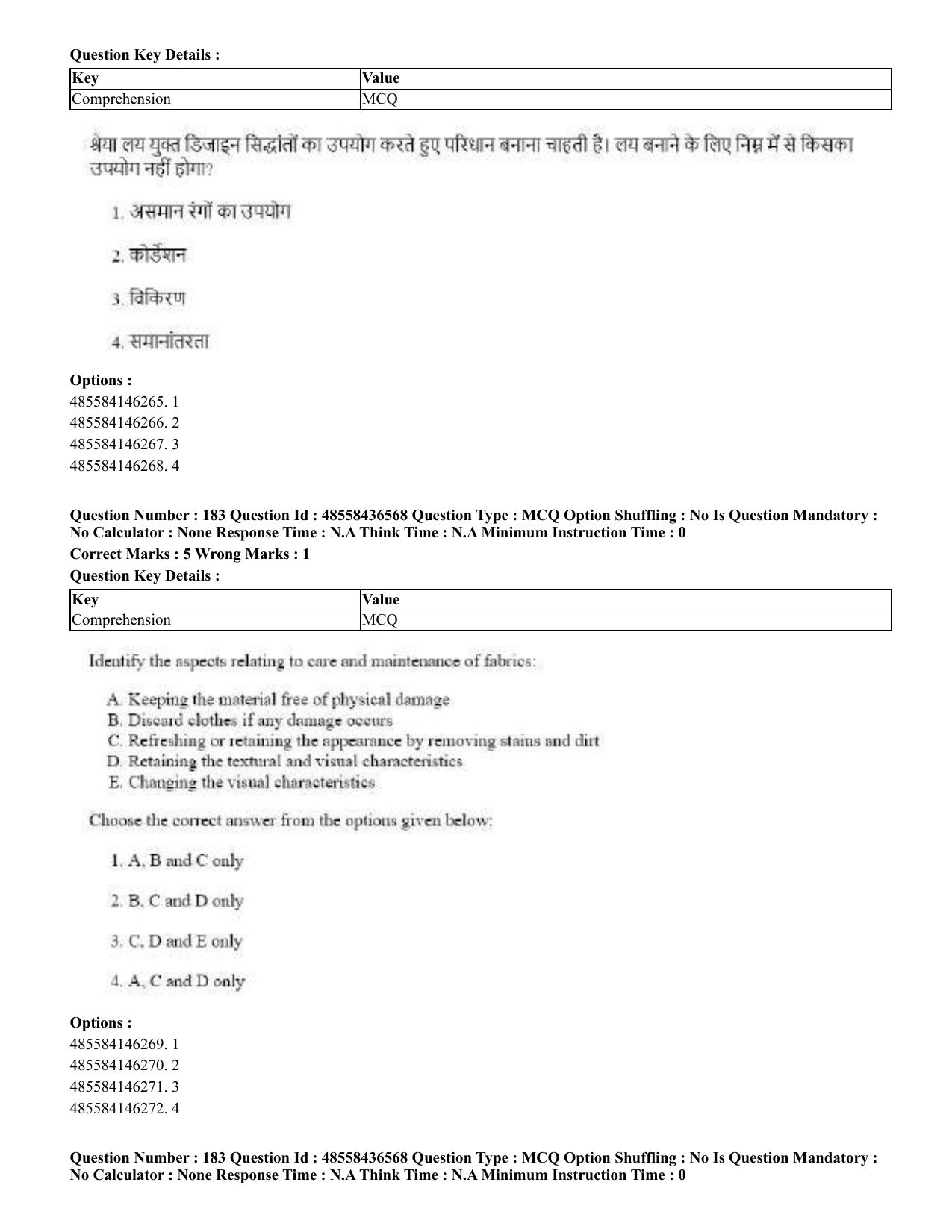 CUET 2023 English Hindi Shift 3 Question Papers  - Page 215