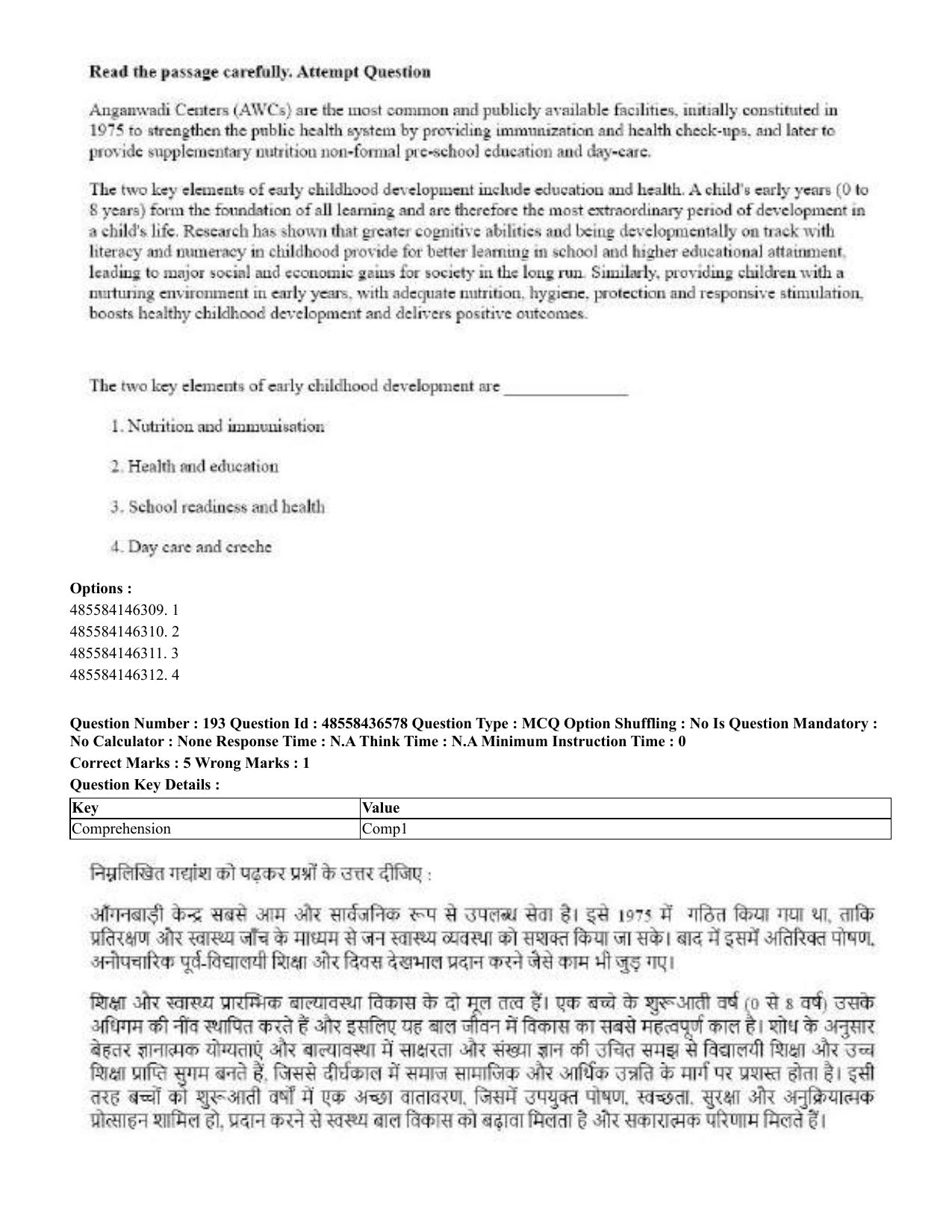 CUET 2023 English Hindi Shift 3 Question Papers  - Page 230