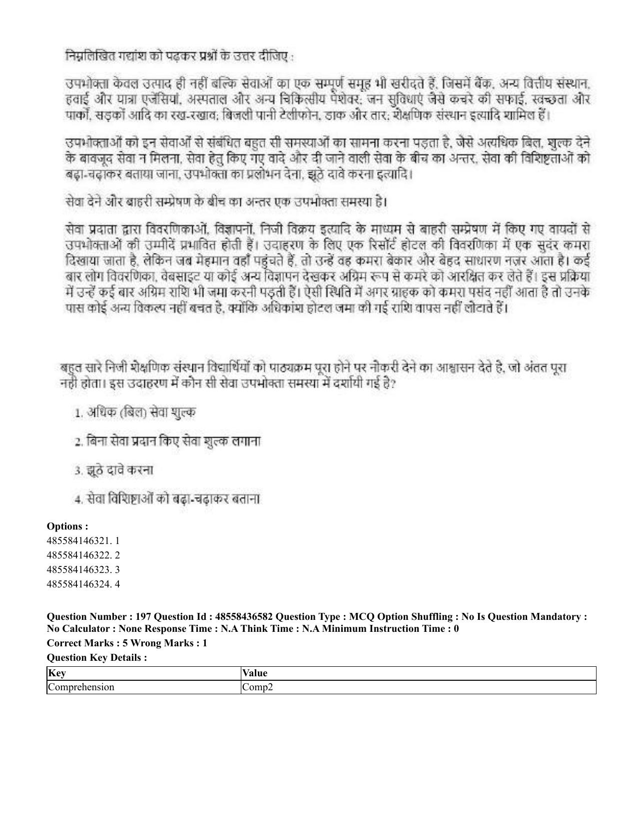 CUET 2023 English Hindi Shift 3 Question Papers  - Page 236