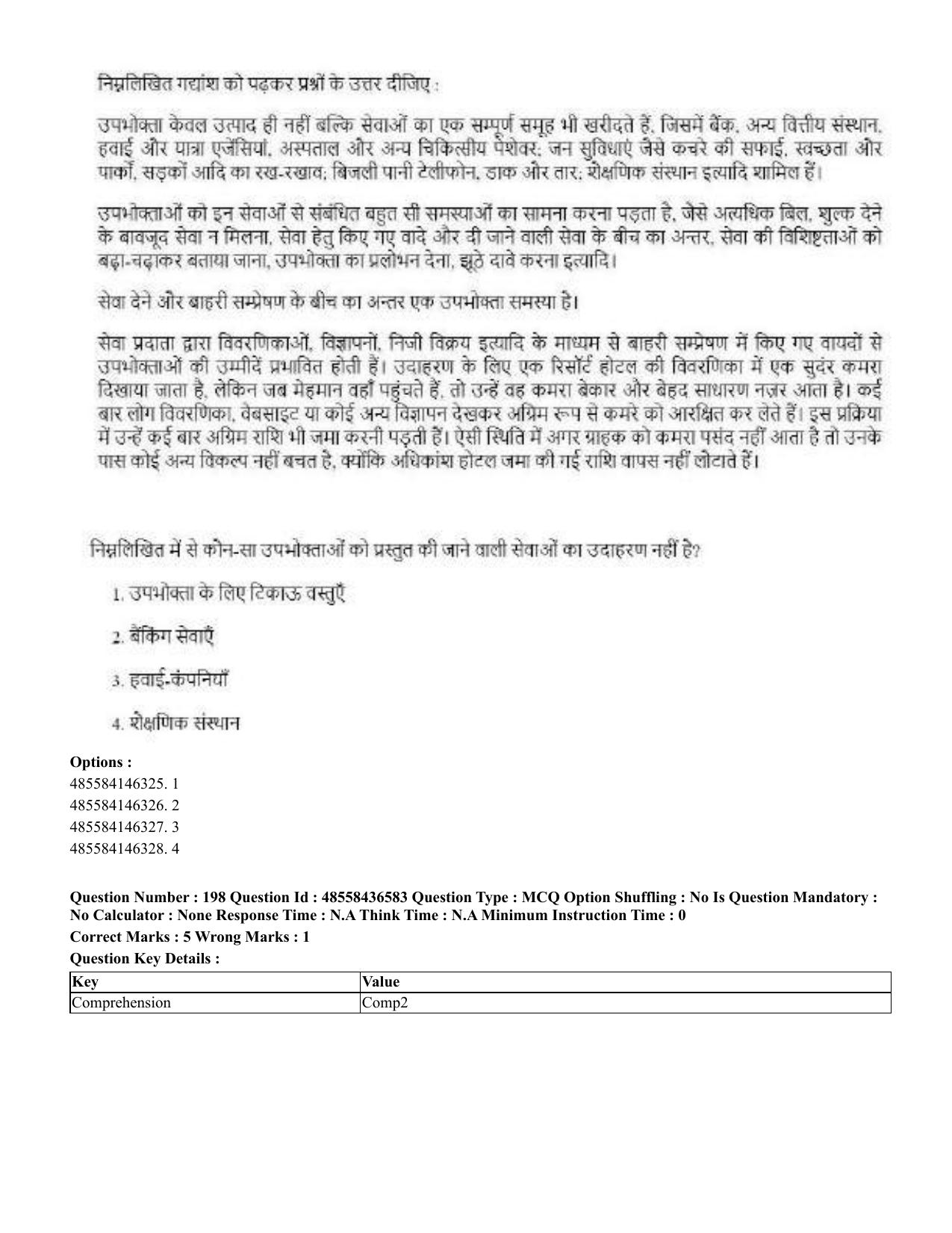 CUET 2023 English Hindi Shift 3 Question Papers  - Page 238