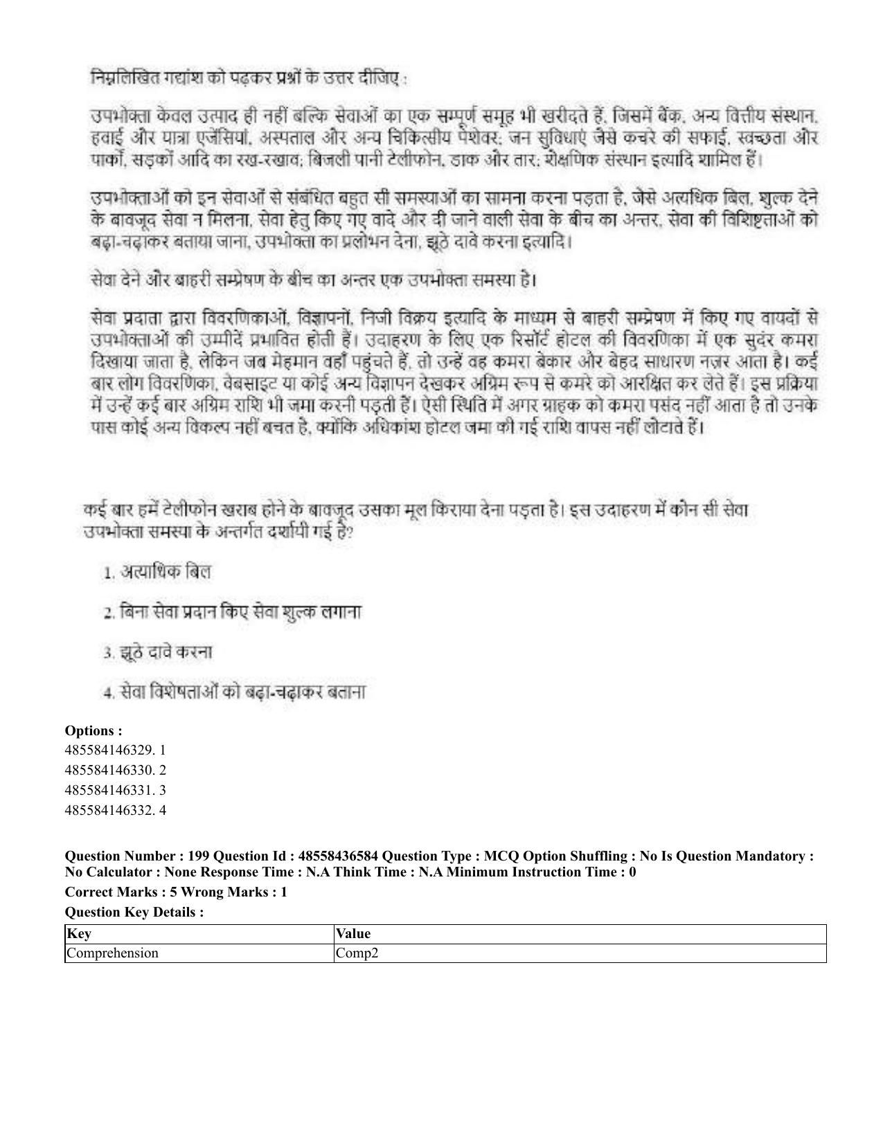 CUET 2023 English Hindi Shift 3 Question Papers  - Page 240