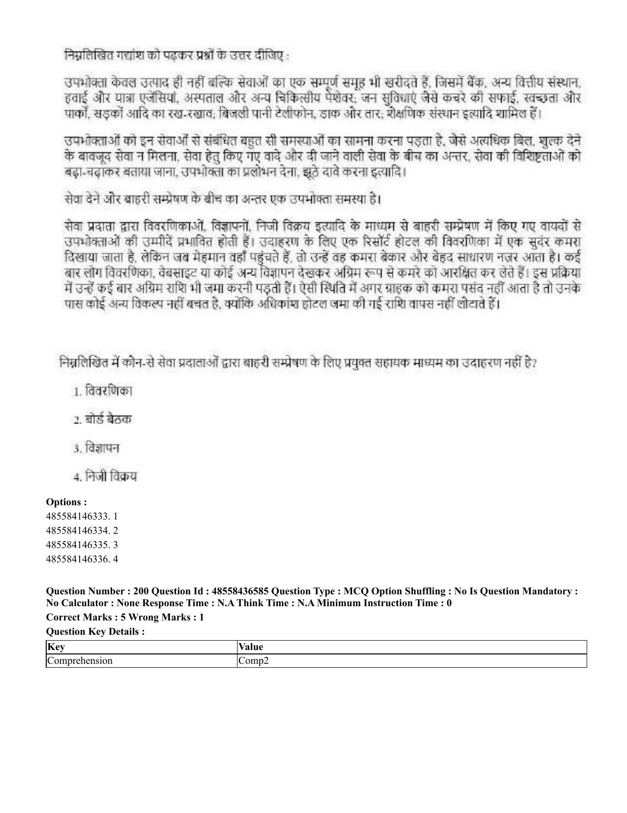 CUET 2023 English Hindi Shift 3 Question Papers  - Page 242