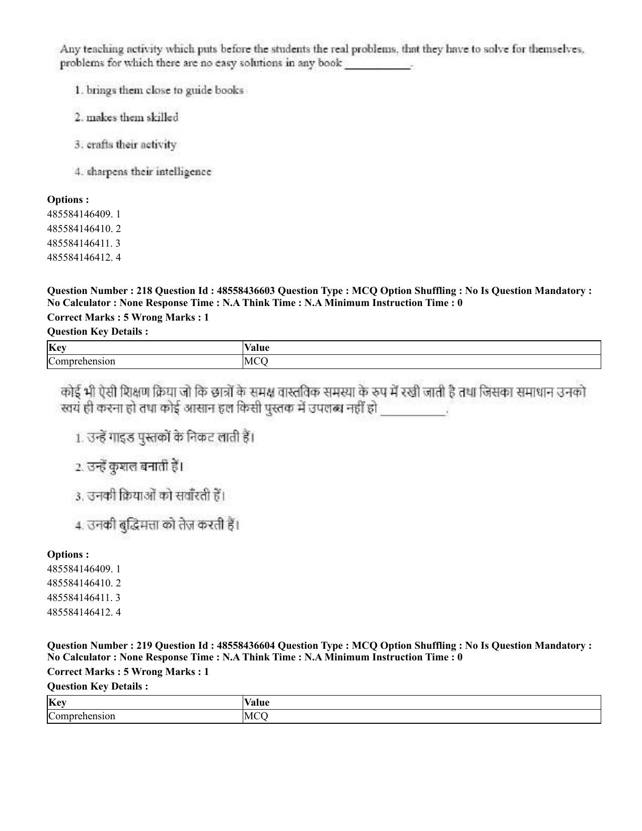 CUET 2023 English Hindi Shift 3 Question Papers  - Page 263