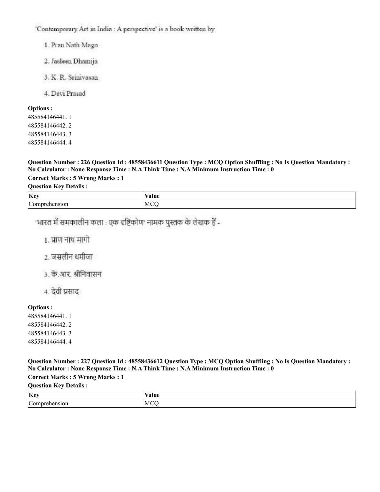 CUET 2023 English Hindi Shift 3 Question Papers  - Page 271