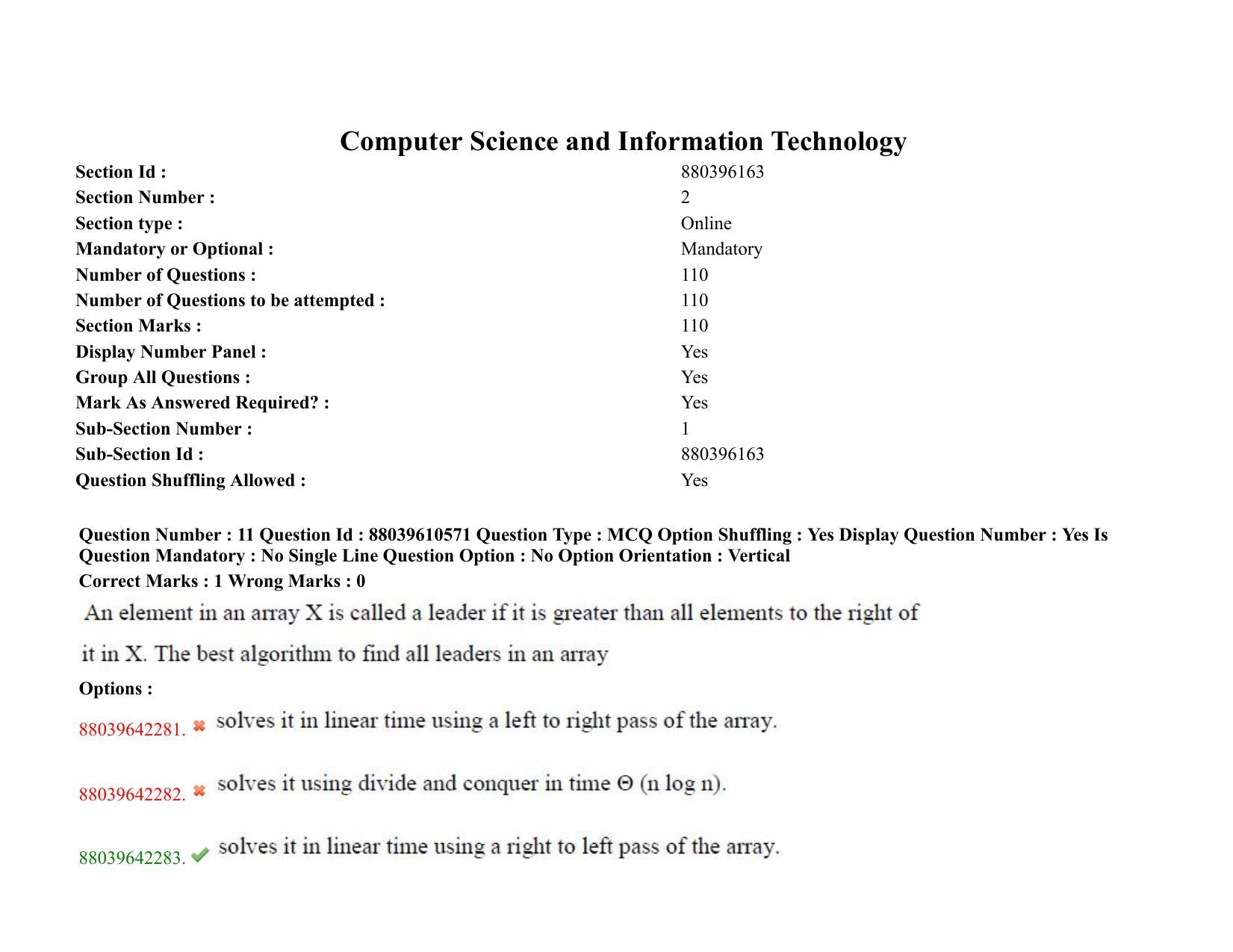 TS PGECET 2020: Computer Science and Information Technology Question Papers - Page 8