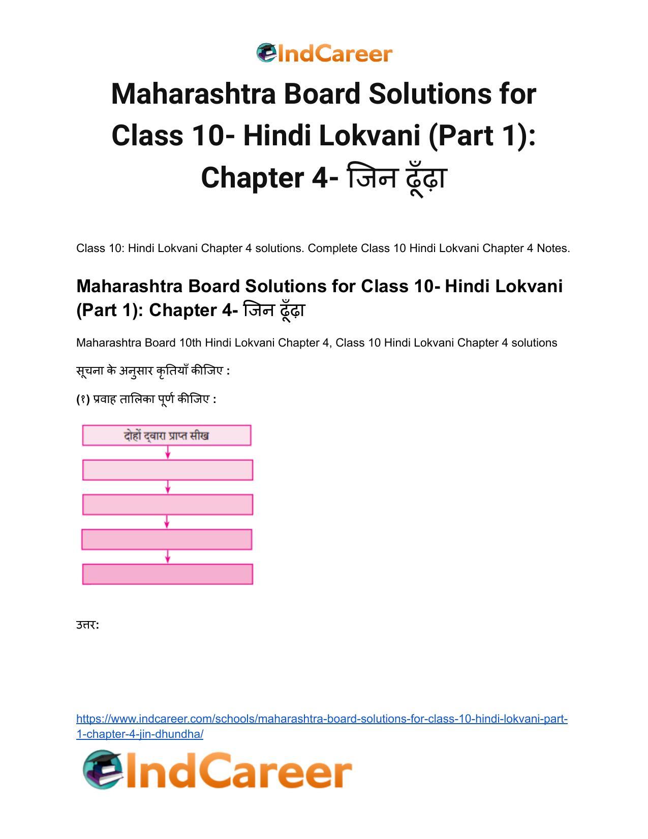 Maharashtra Board Solutions for Class 10- Hindi Lokvani (Part 1): Chapter 4- जिन ढूँढ़ा - Page 2