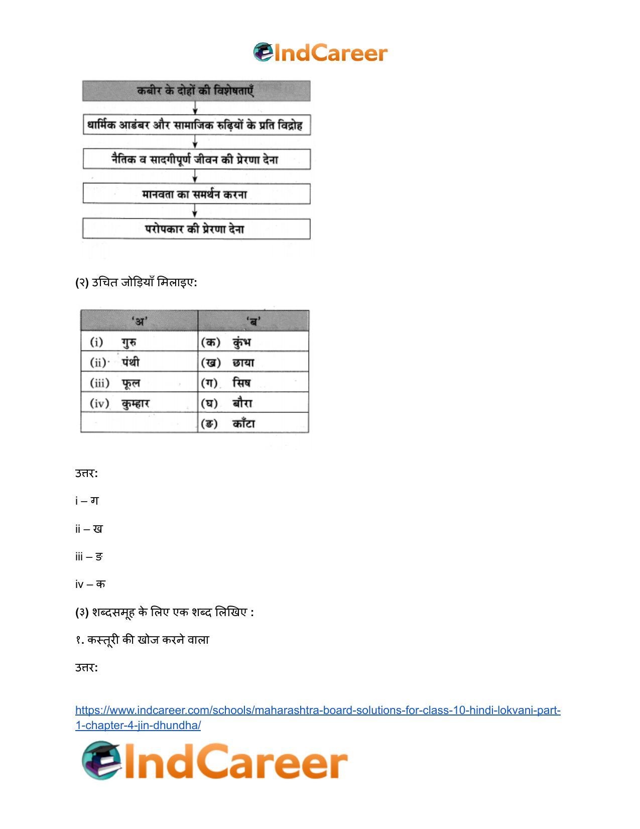 Maharashtra Board Solutions for Class 10- Hindi Lokvani (Part 1): Chapter 4- जिन ढूँढ़ा - Page 3