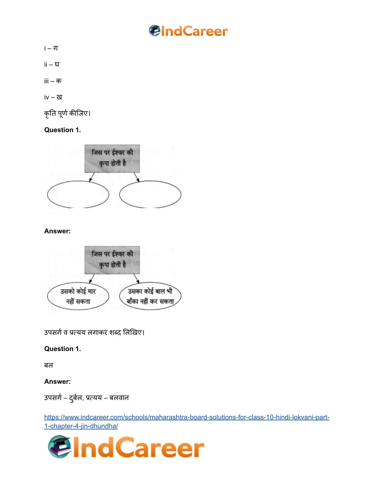 Maharashtra Board Solutions for Class 10- Hindi Lokvani (Part 1): Chapter 4- जिन ढूँढ़ा - Page 11