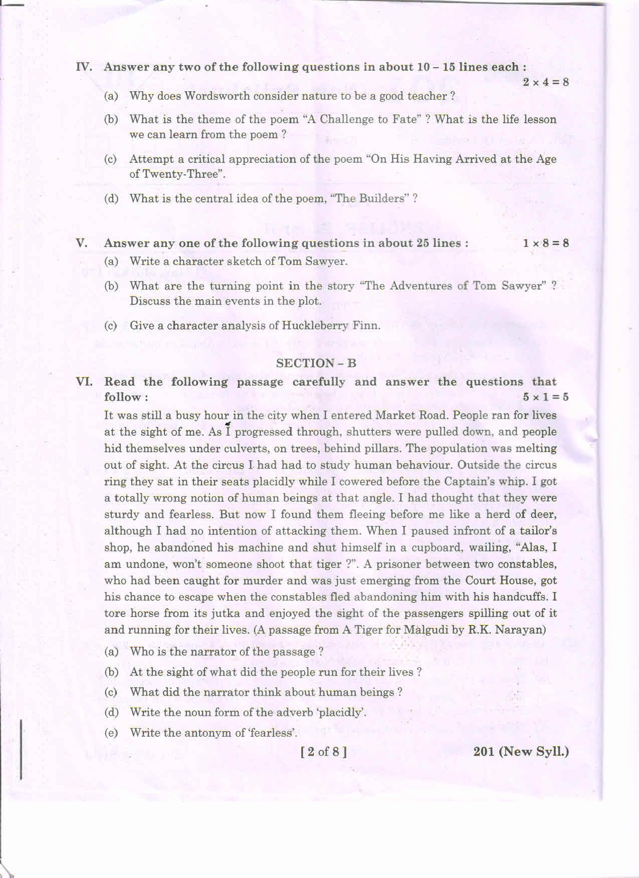 AP Inter 2nd Year ENGLISH-II (NEW) March-2020-General Question Paper - Page 2