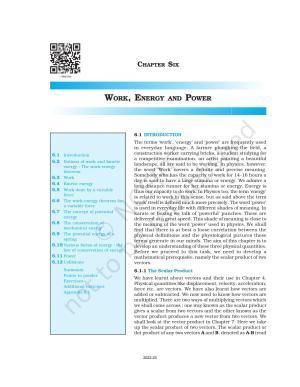NCERT Book for Class 11 Physics Chapter 6 Work, Energy, and Power