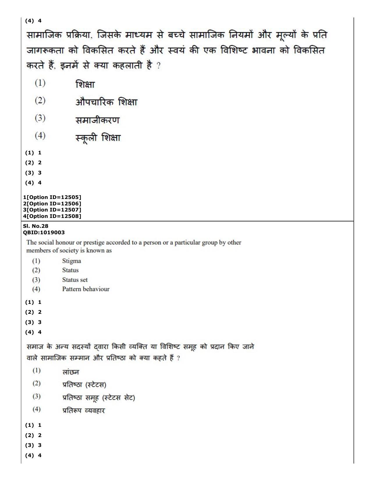 CUET (PG) 2022: PGQP-15 Sociology (04-09-2022) Question Paper - Page 22