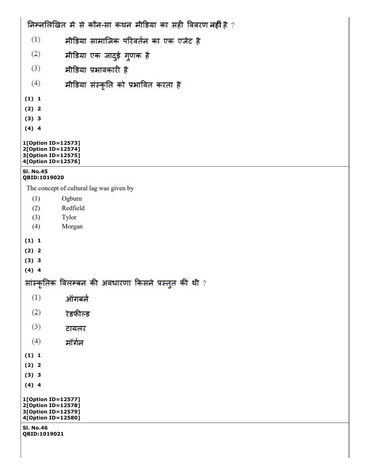 CUET (PG) 2022: PGQP-15 Sociology (04-09-2022) Question Paper - Page 34