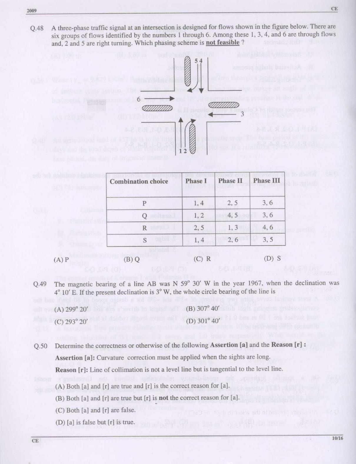 GATE 2009 Civil Engineering (CE) Question Paper with Answer Key - Page 10