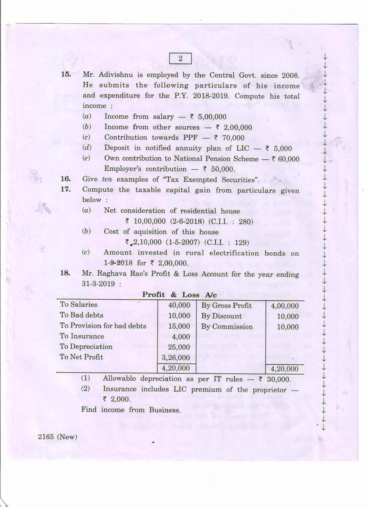 AP Inter 2nd Year Taxation-II (new) March-2020-Vocational Question Paper - Page 2