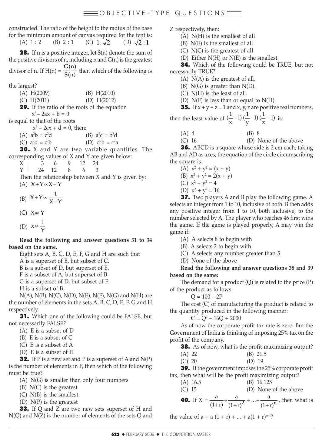 XAT 2005 (Paper I – Set II) Question Papers - Page 3