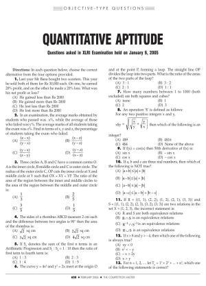 XAT 2005 (Paper I – Set II) Question Papers