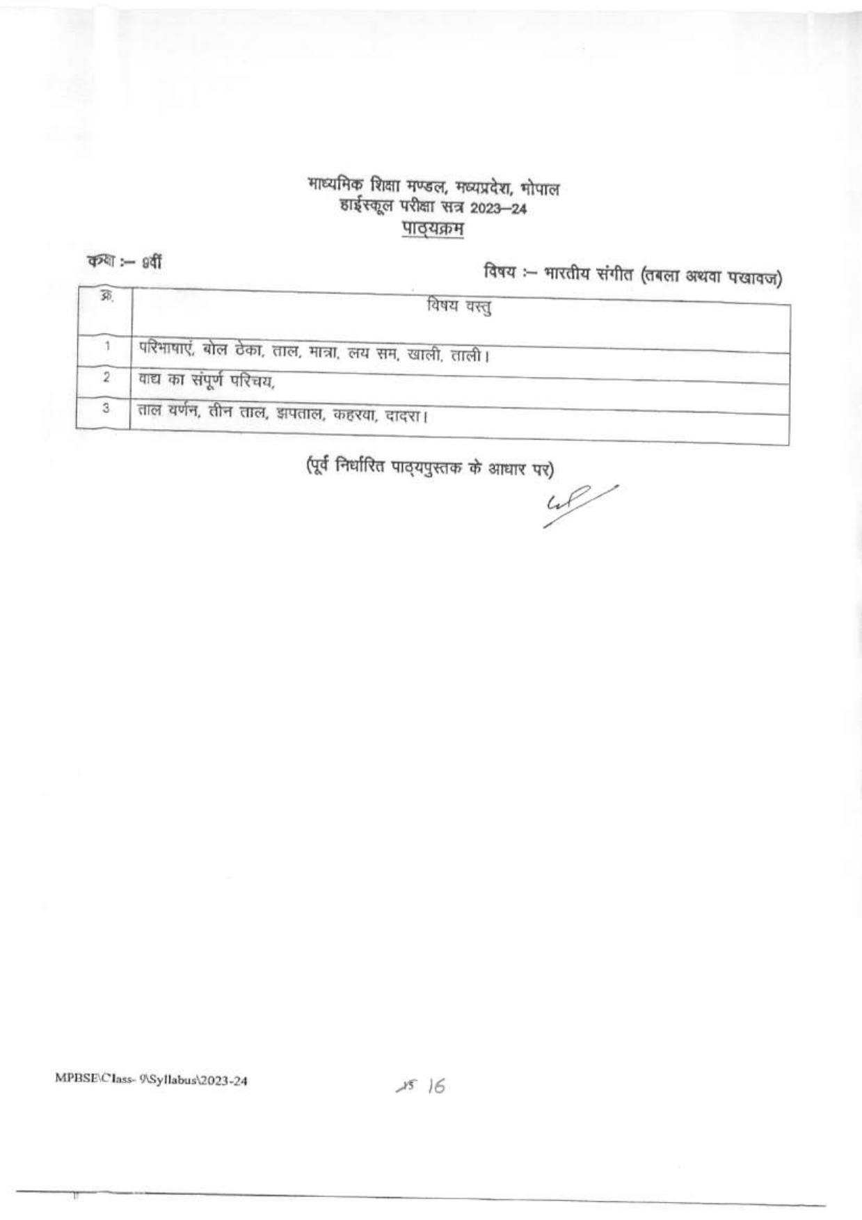 MP Board Class 9 Syllabus - Page 17
