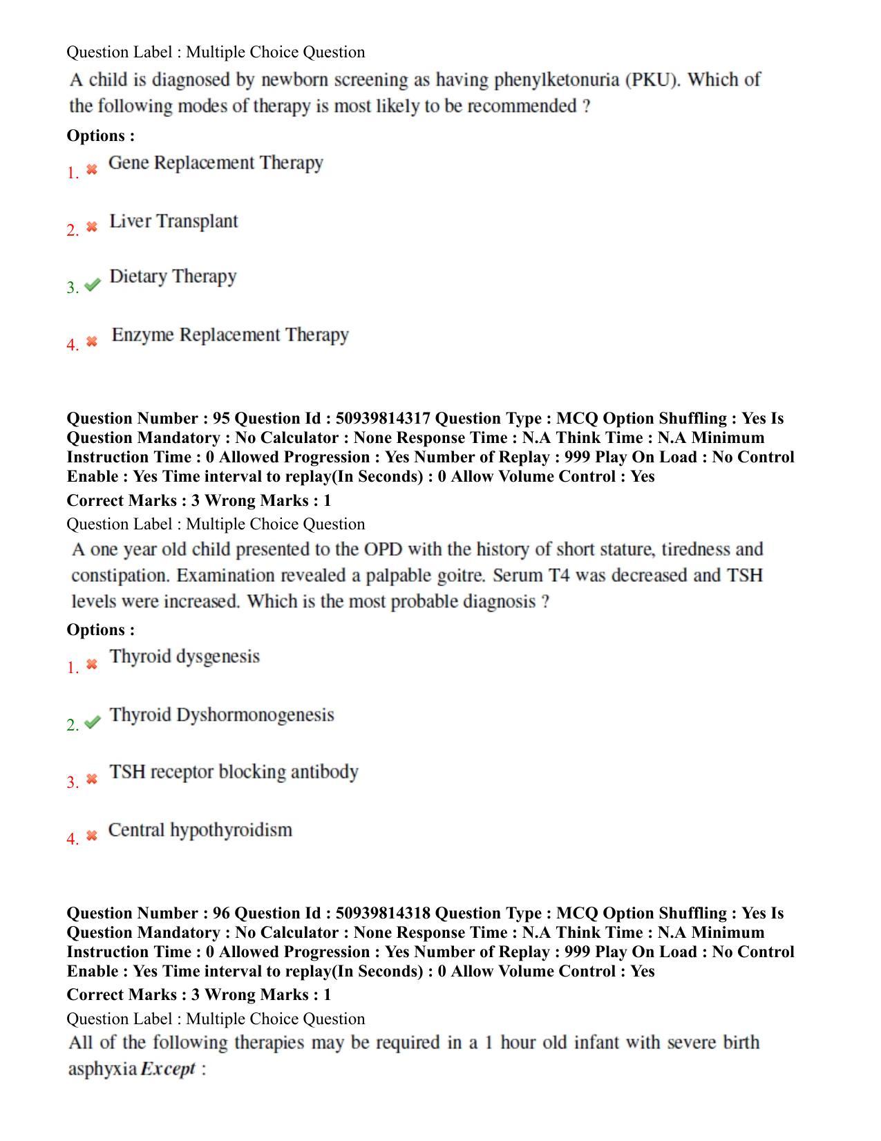 BHU RET Pediatrics 2020 Question Paper - Page 52