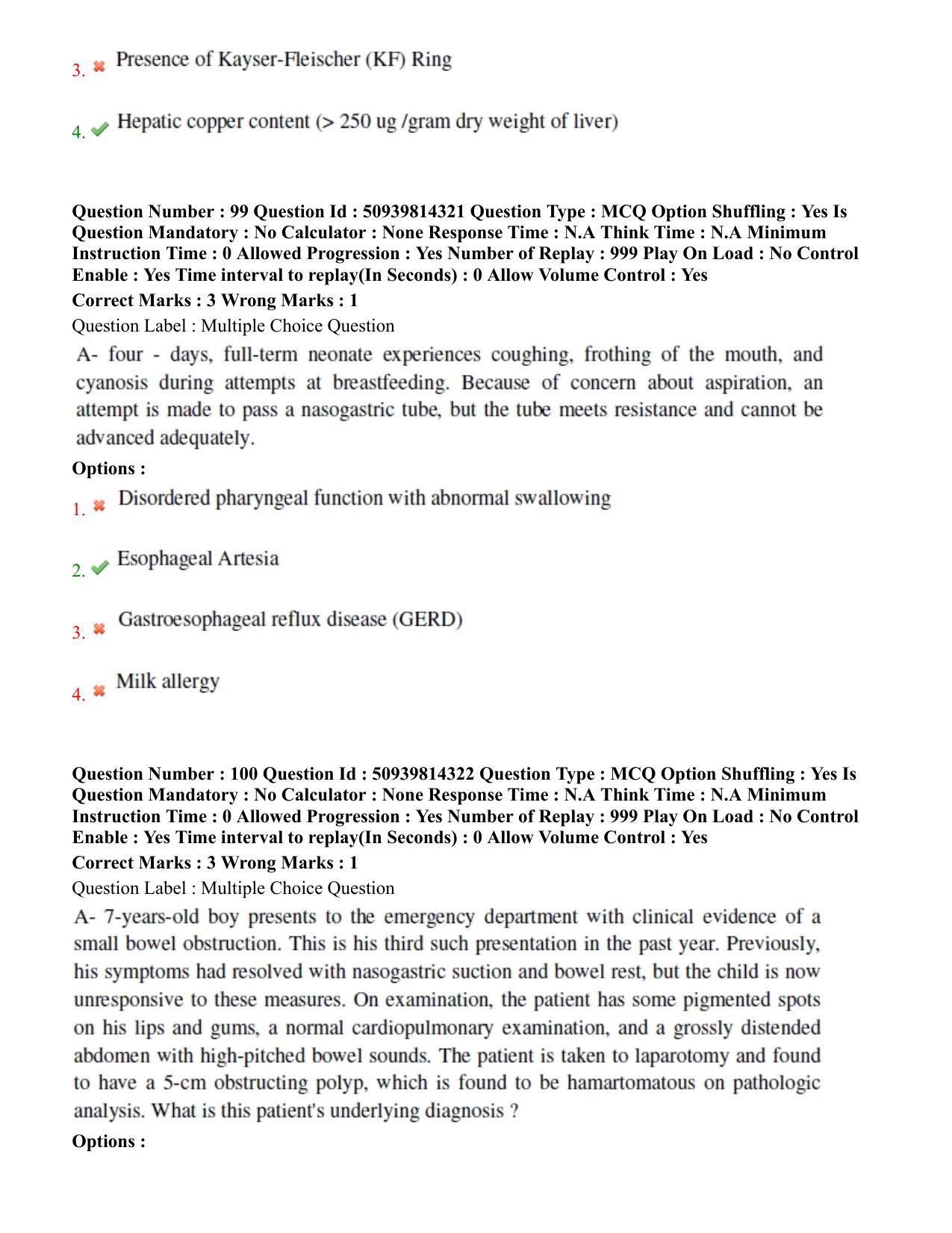 BHU RET Pediatrics 2020 Question Paper - Page 54