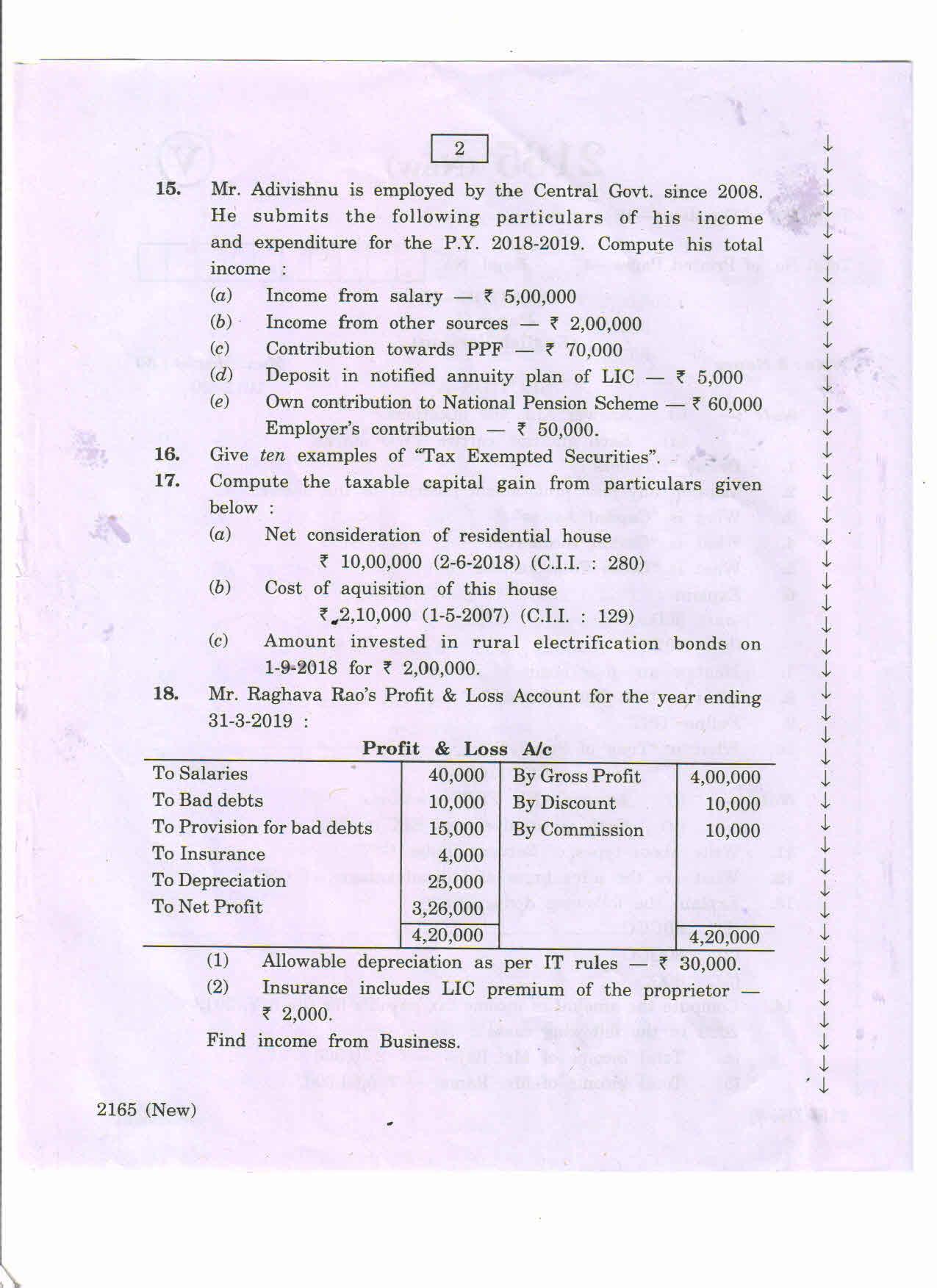 AP Inter 2nd Year Vocational Question Paper March - 2020 - Taxation - II (new) - Page 2