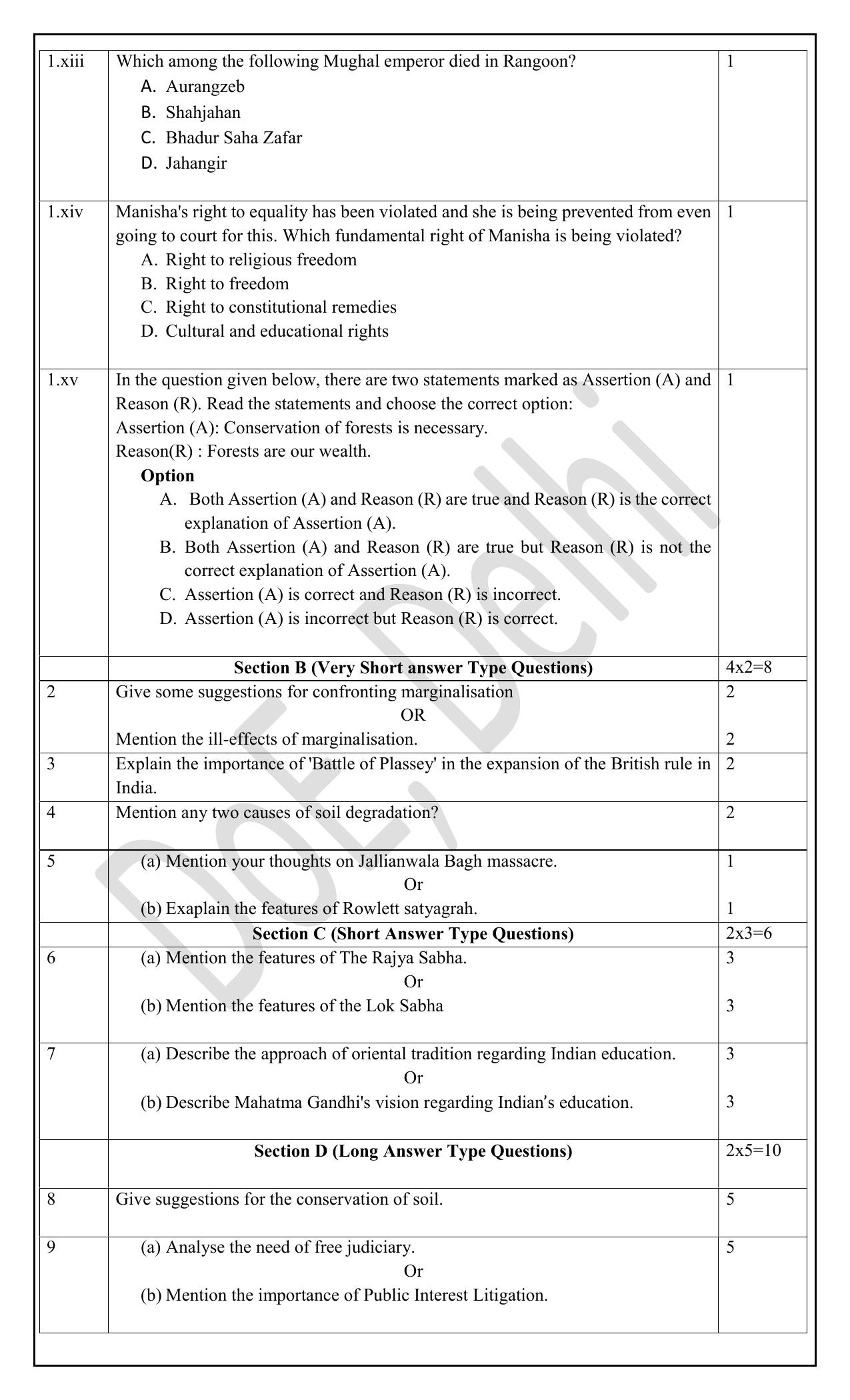 Edudel Class 8 Social Science (English) Practice Papers-1 (2023-24) - Page 3