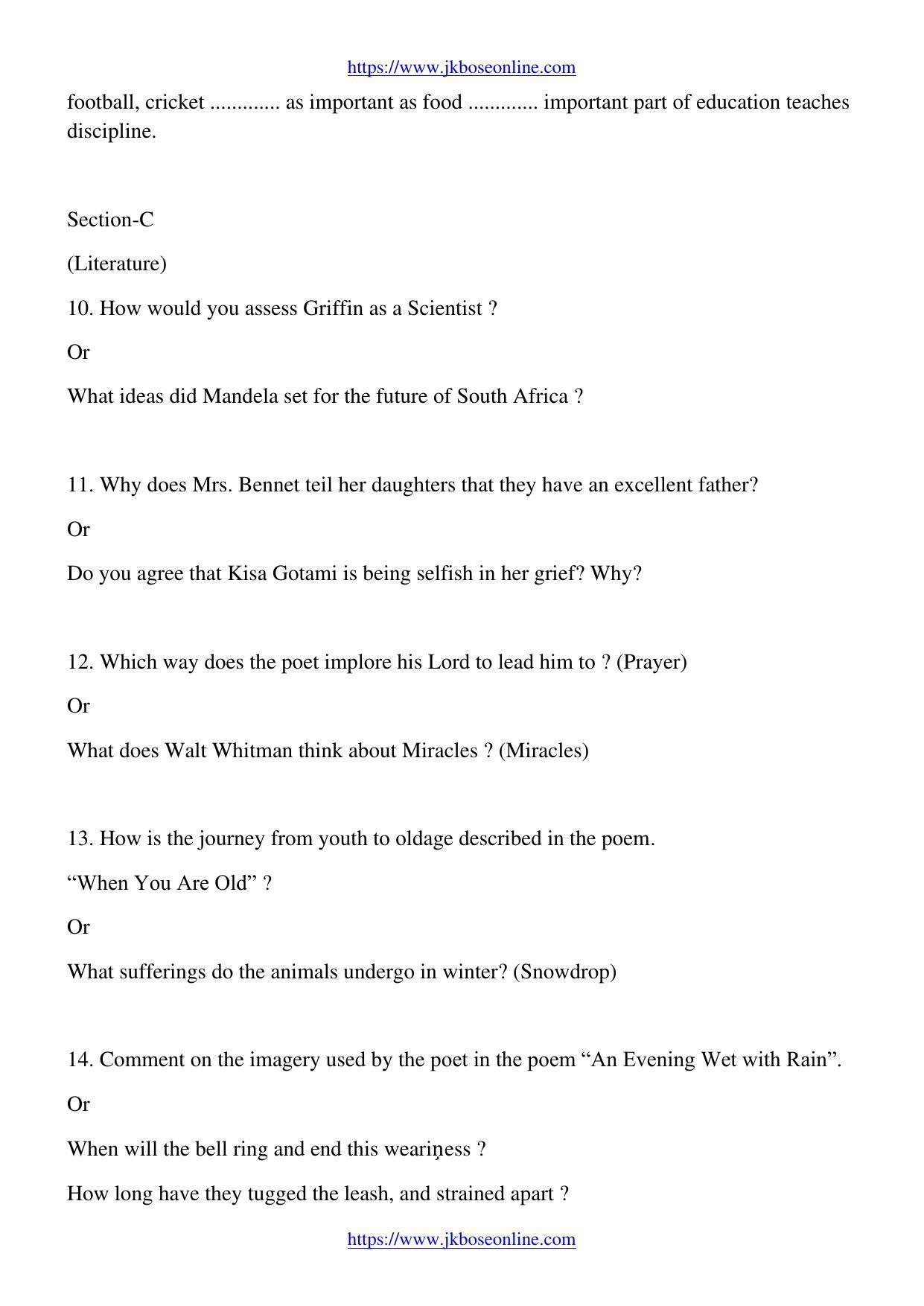 JKBOSE CLASS 10 English 22100-Y-2019 - Page 5