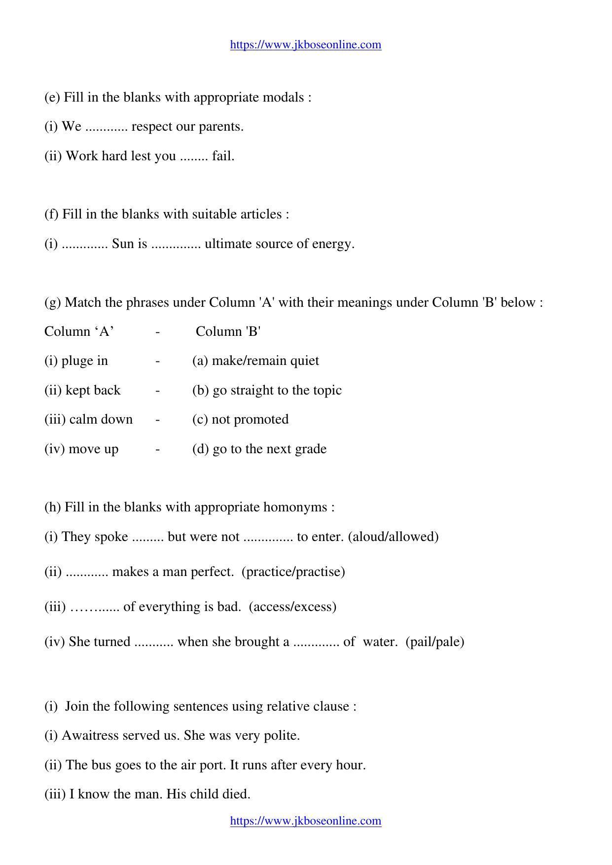 JKBOSE CLASS 10 English 22100-Y-2019 - Page 8