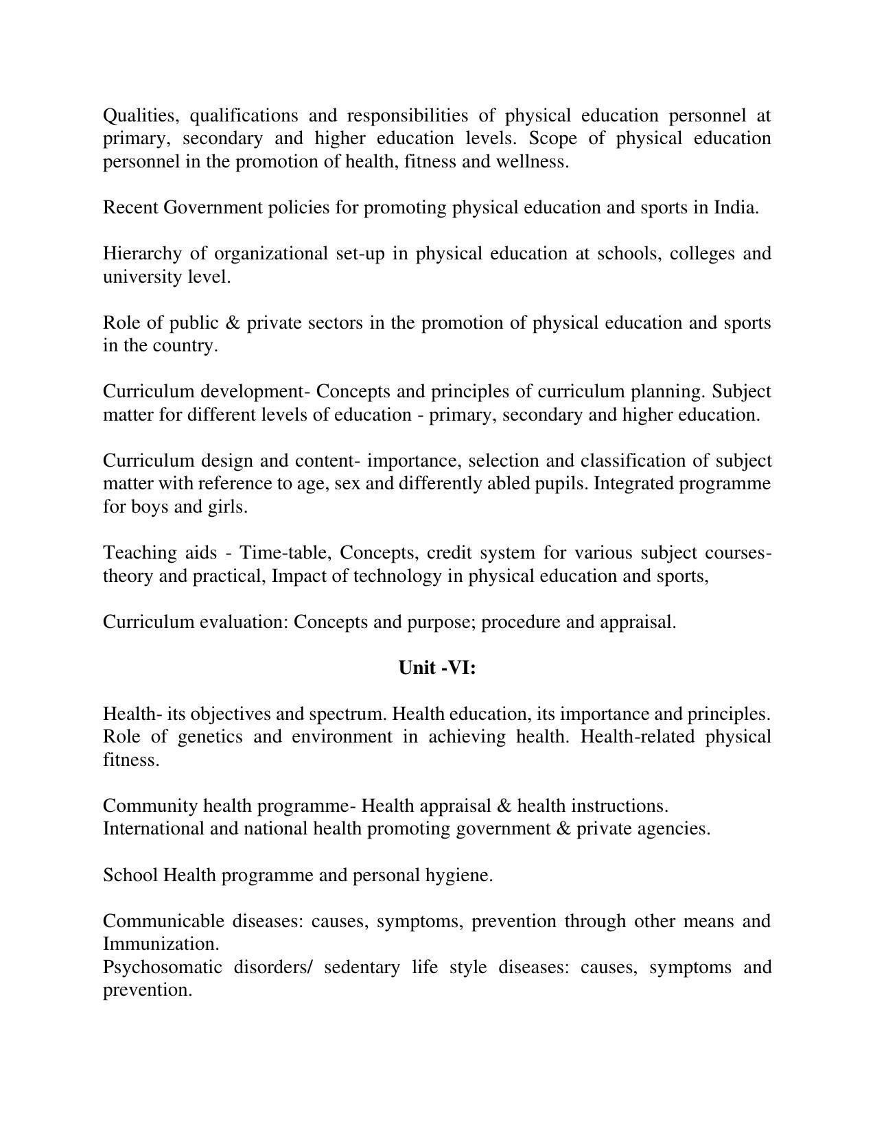 AP RCET Physical Education Syllabus - Page 4