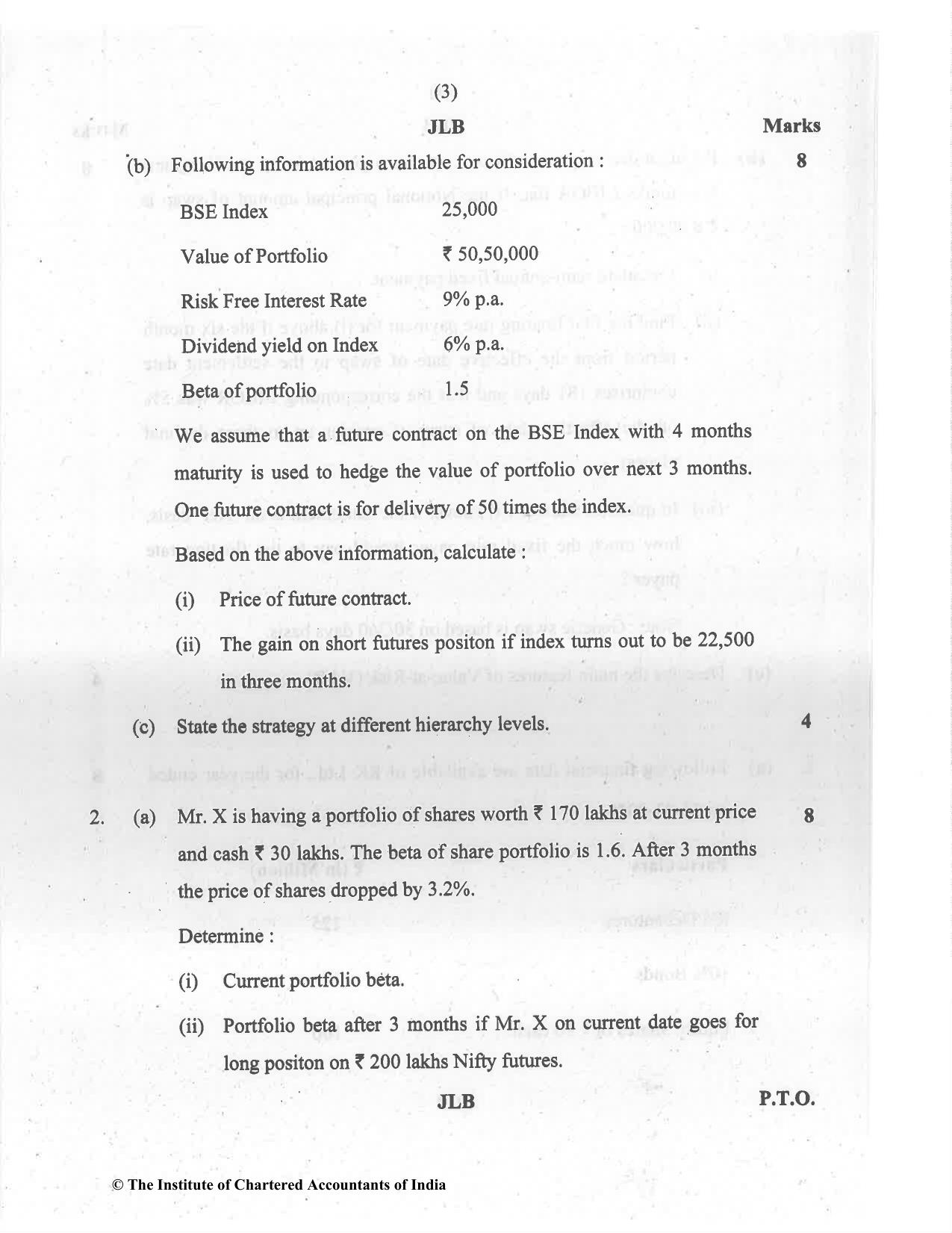 CA Final Jul 2021 Question Paper - Paper 2 – Strategic Financial Management - Page 3