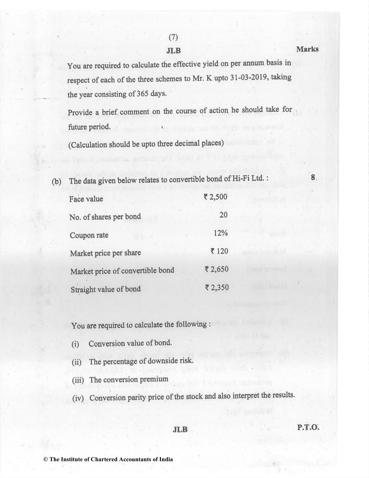 CA Final Jul 2021 Question Paper - Paper 2 – Strategic Financial Management - Page 7