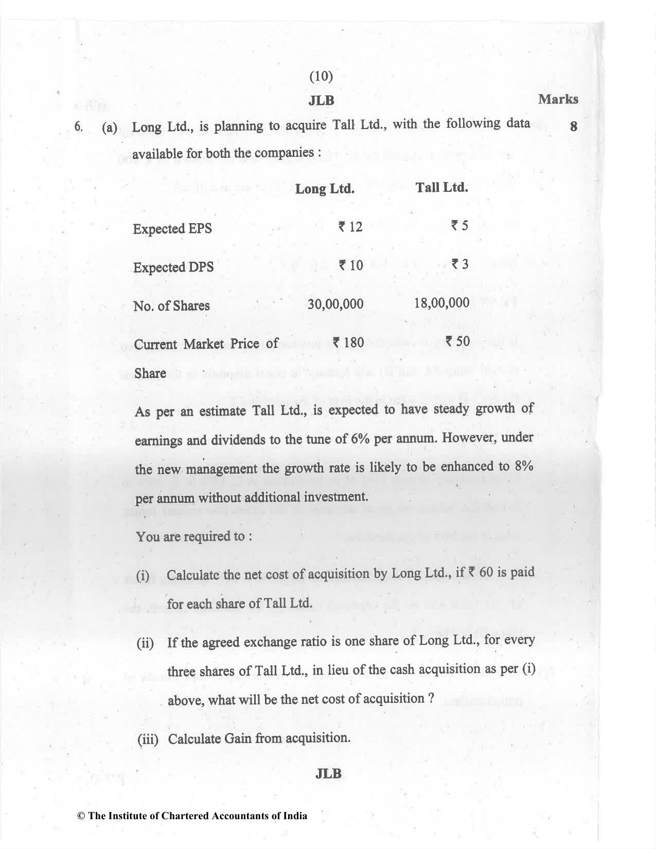 CA Final Jul 2021 Question Paper - Paper 2 – Strategic Financial Management - Page 10