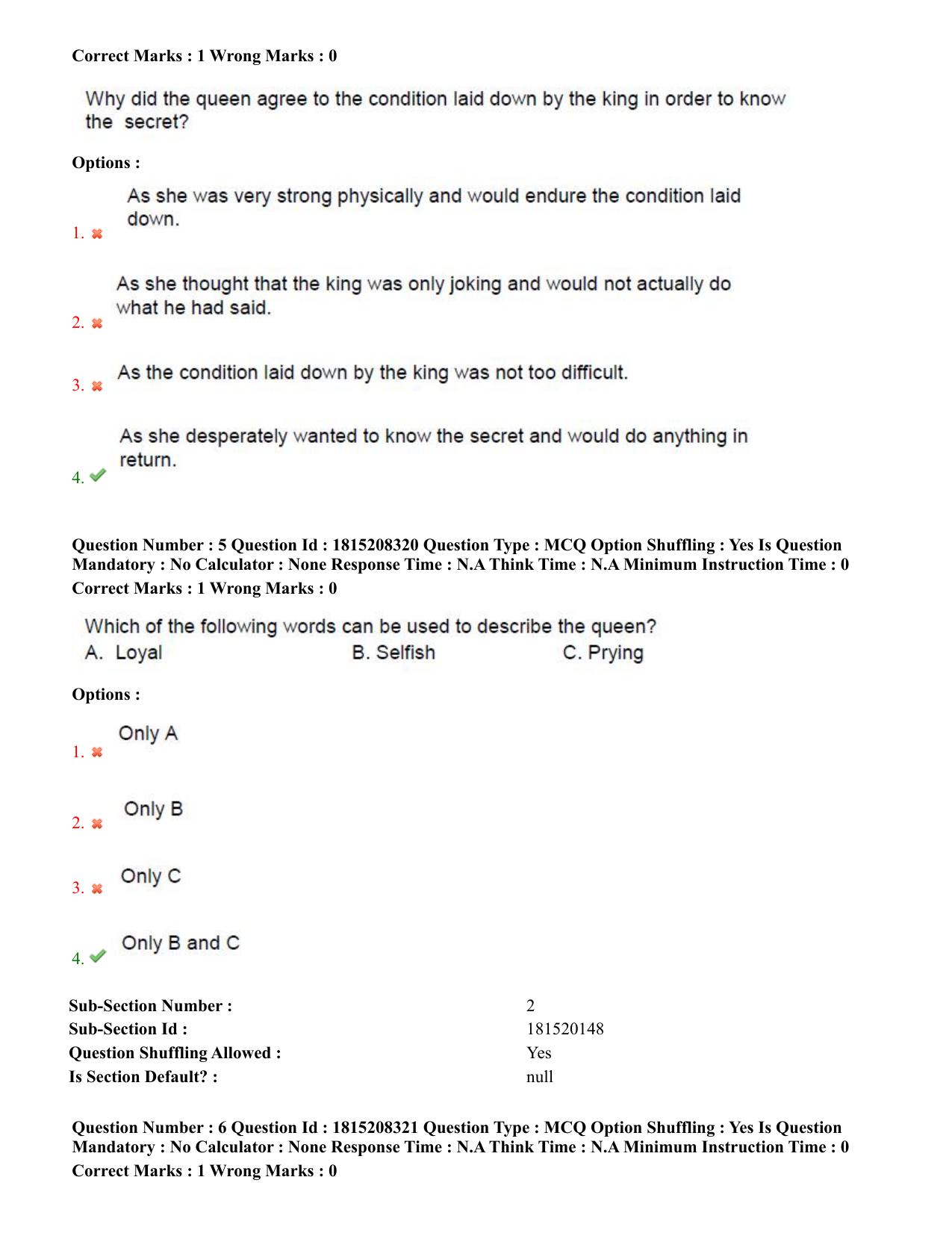 TS CPGET 2023 M.B.A (5 years Integrated) Shift 3 Question Paper with Answer Key - Page 6