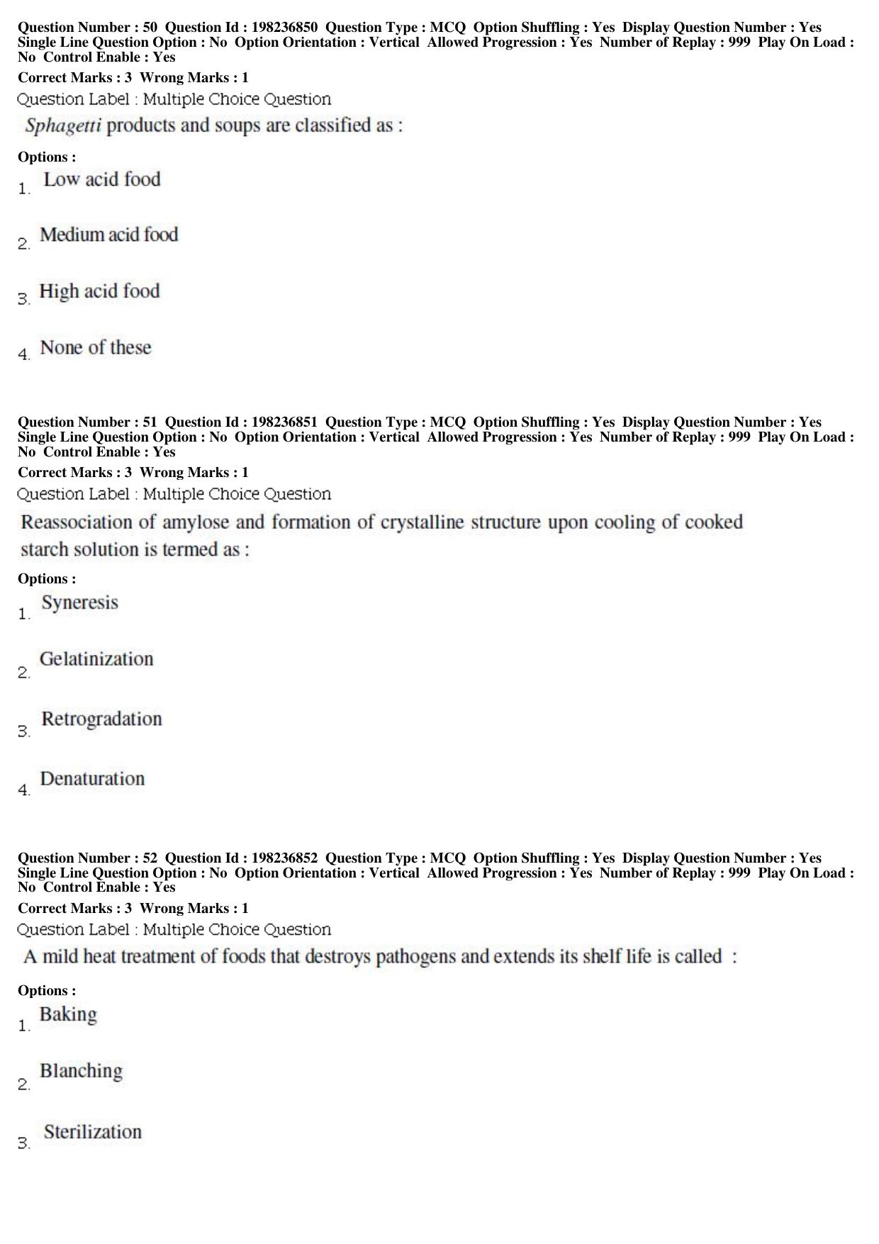 BHU RET Food Sc. Tech. 2019 Question Paper  - Page 19