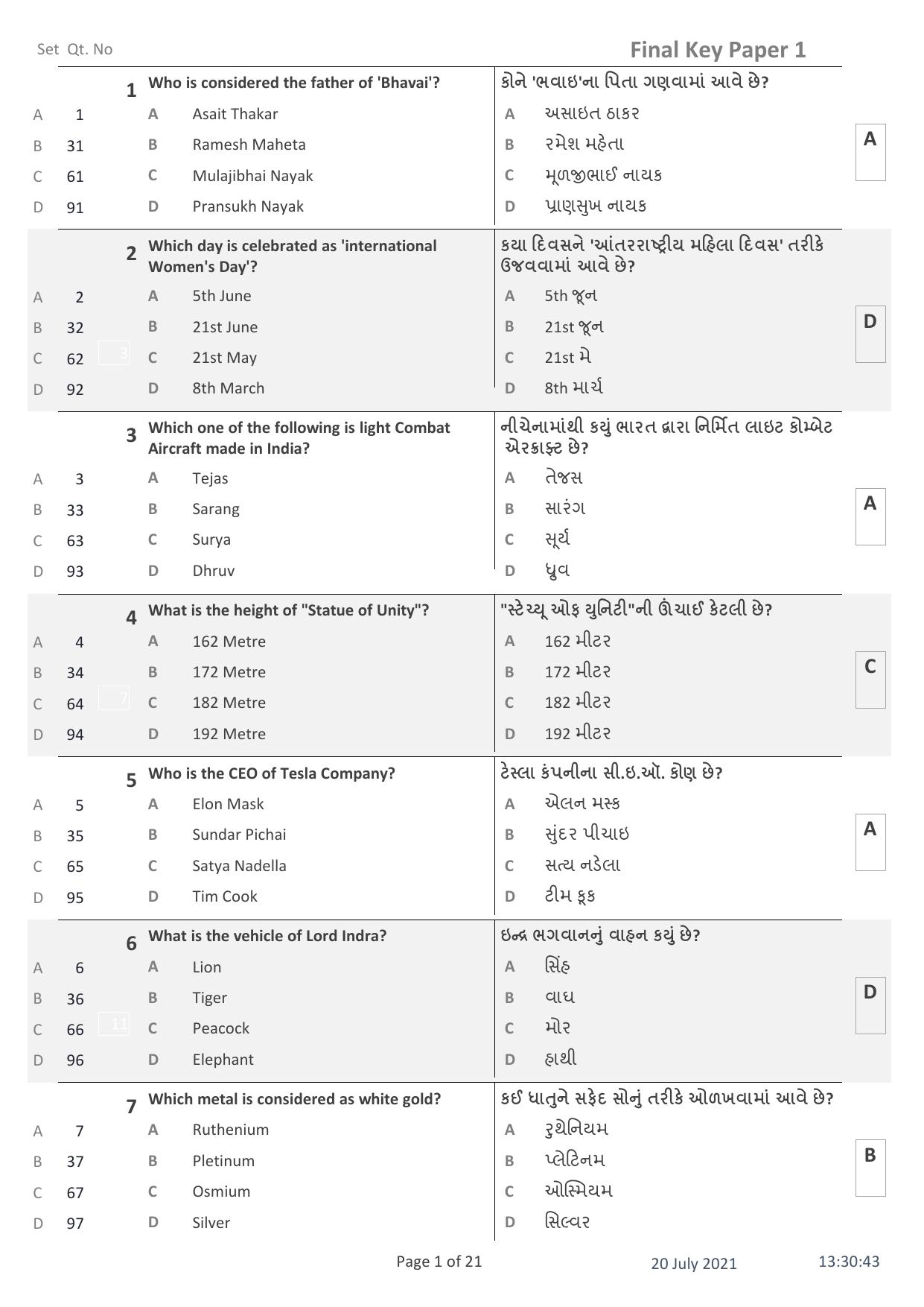 IITE Entrance Exam (i3T) Paper 1 Question Paper with Answer Key - Page 1
