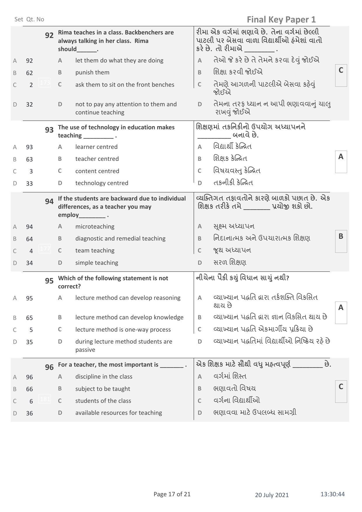 IITE Entrance Exam (i3T) Paper 1 Question Paper with Answer Key - Page 17