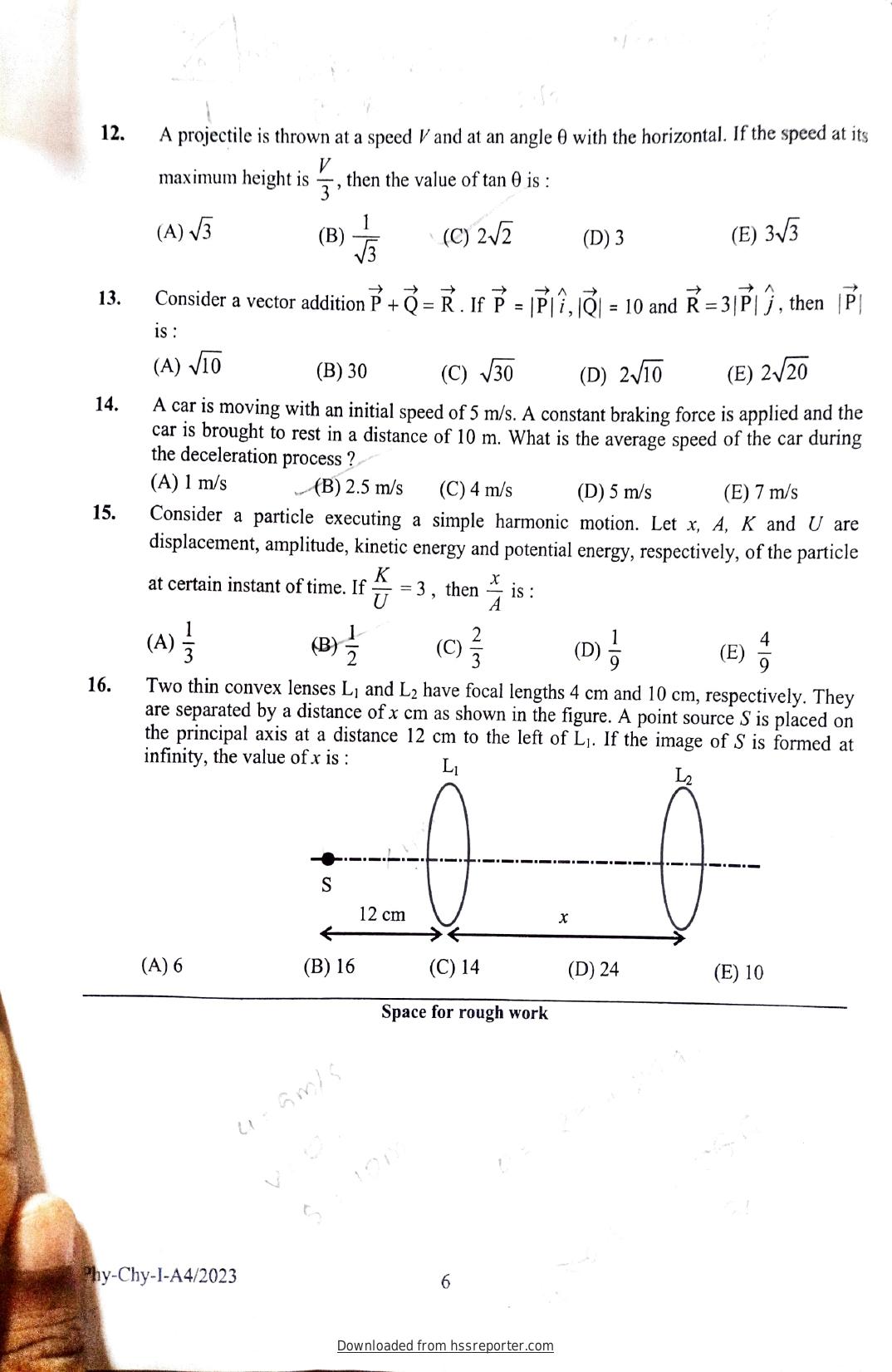 KEAM 2023 Paper 1 Question Paper - Page 4