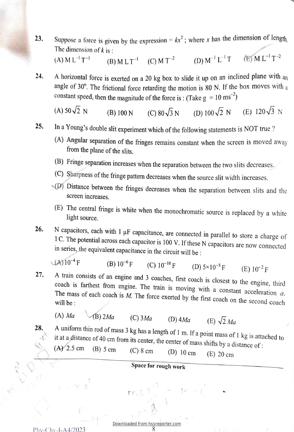 KEAM 2023 Paper 1 Question Paper - Page 6