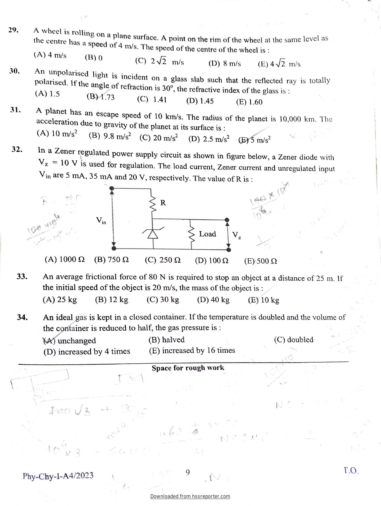 KEAM 2023 Paper 1 Question Paper - Page 7