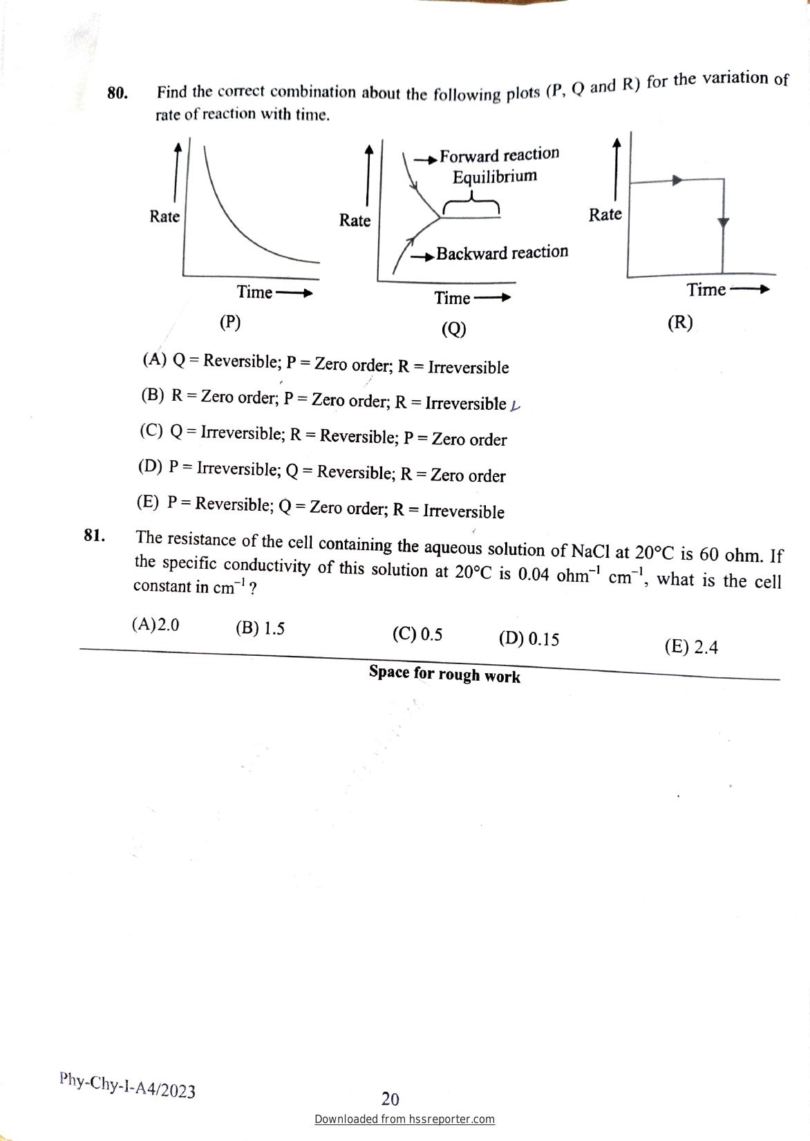 KEAM 2023 Paper 1 Question Paper - Page 18